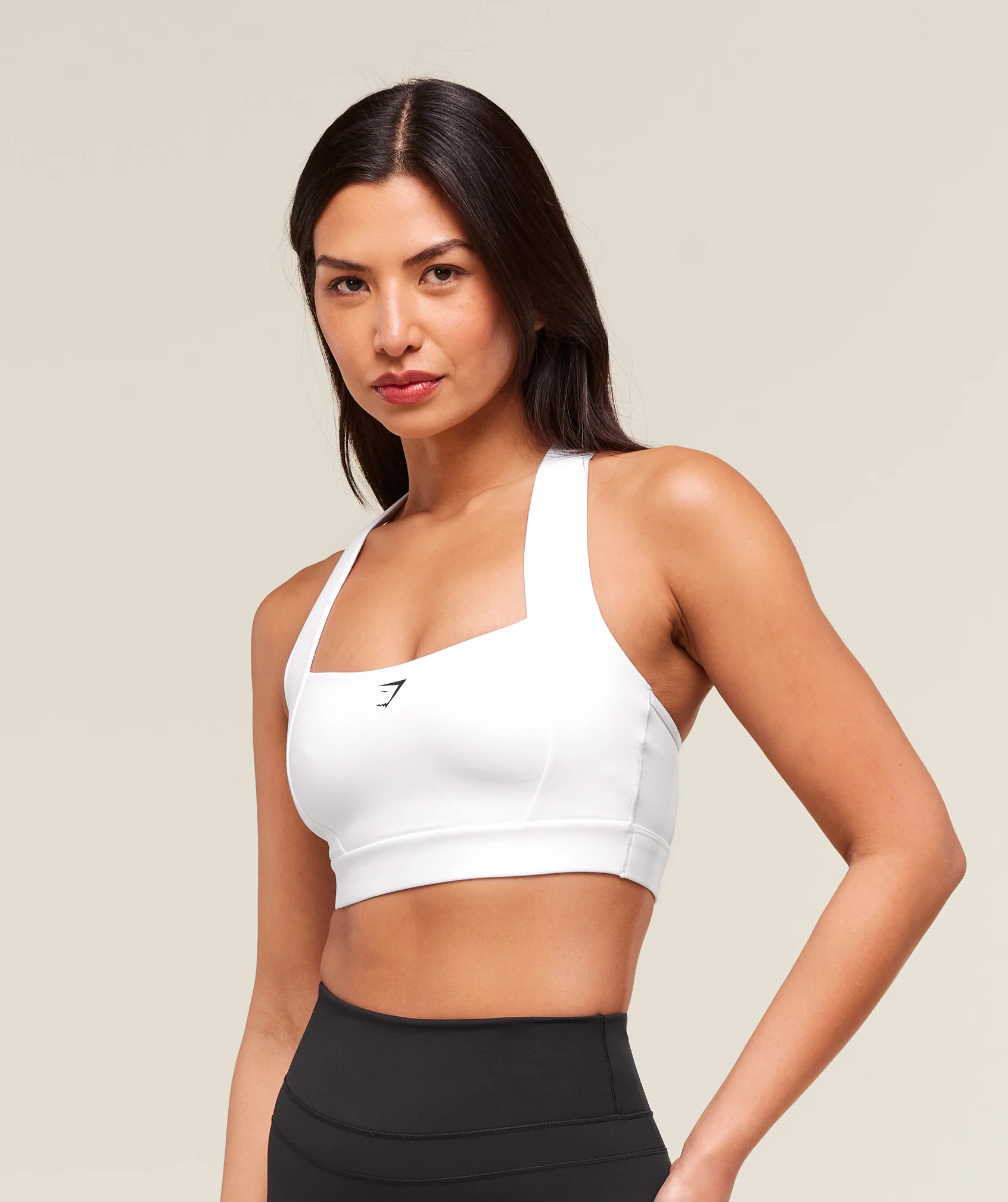 Square Neck Sports Bra – White - Imagen 2