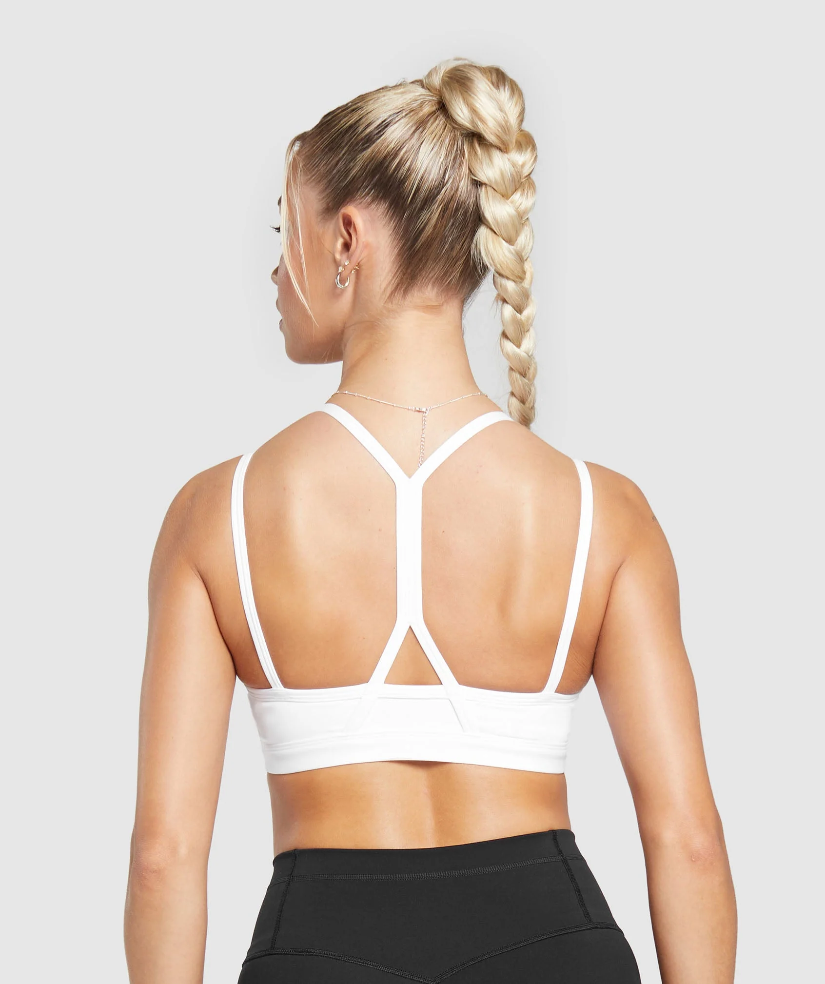 Strap Feature Sports Bra – White