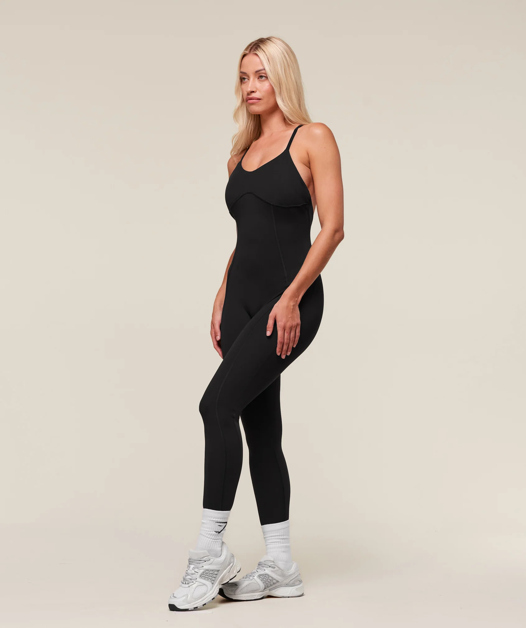 Strappy All in one Full length – Black/White - Imagen 2