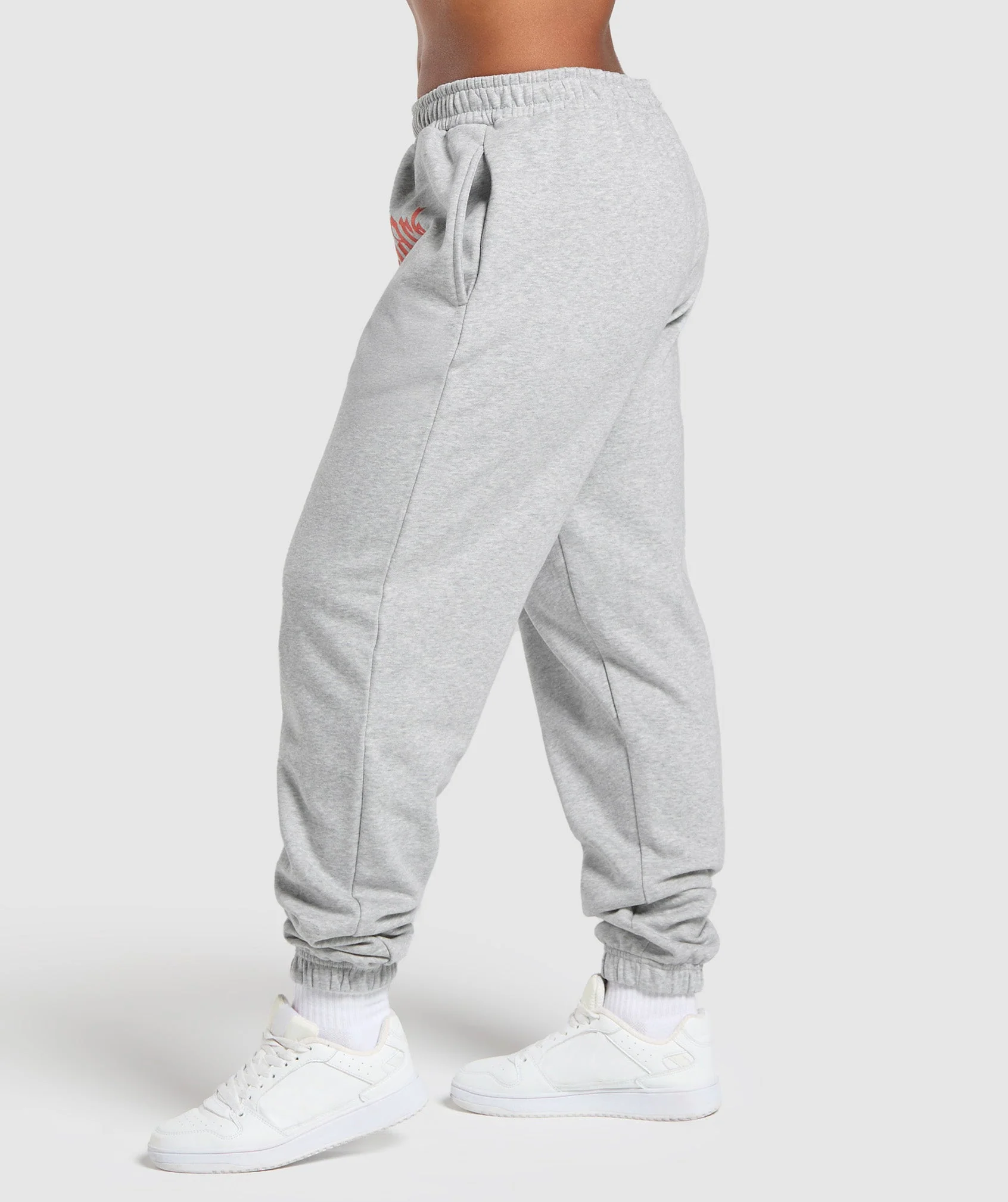 Strength Department Graphic Joggers – Light Grey Core Marl