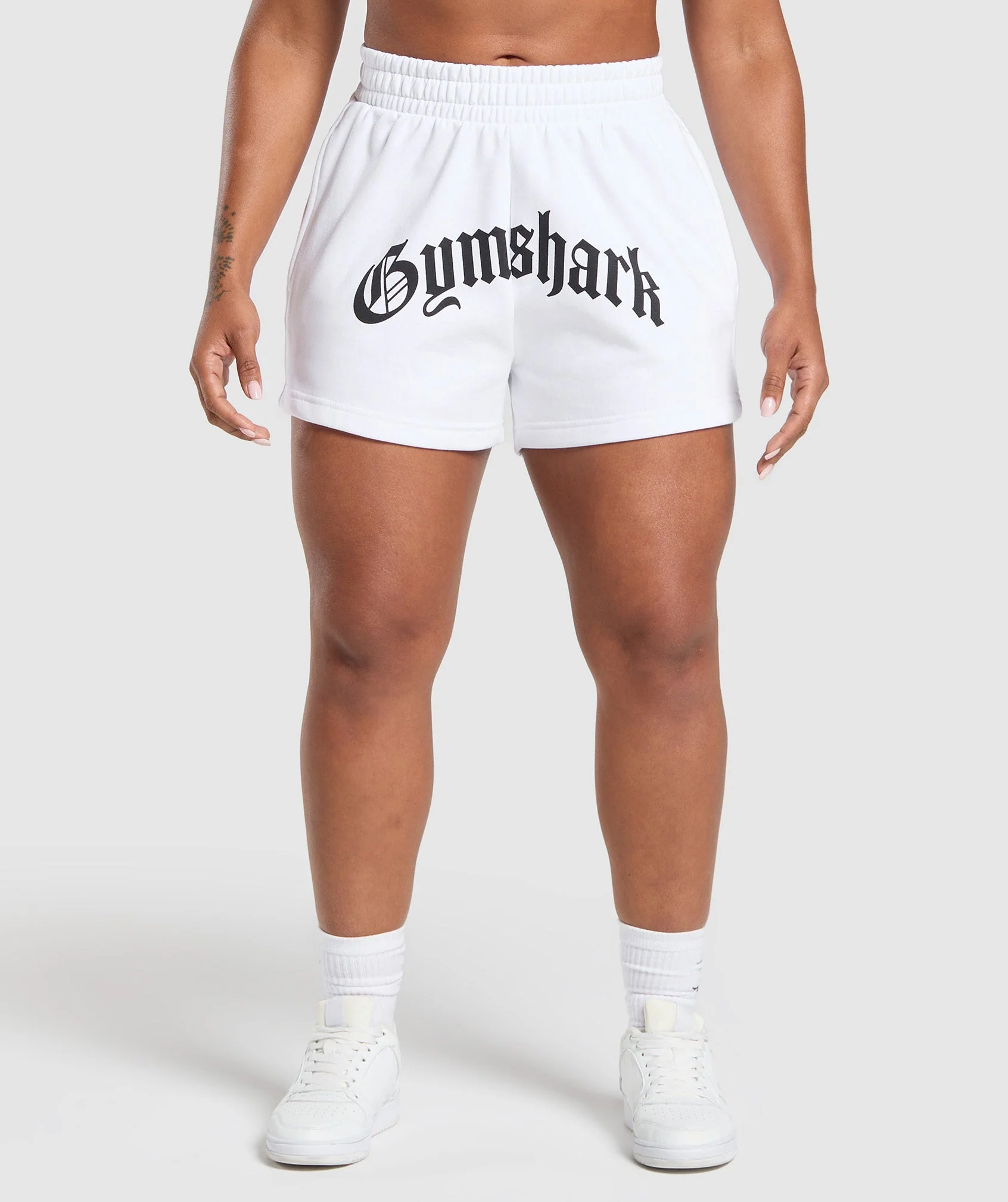 Strength Department Graphic Shorts – White