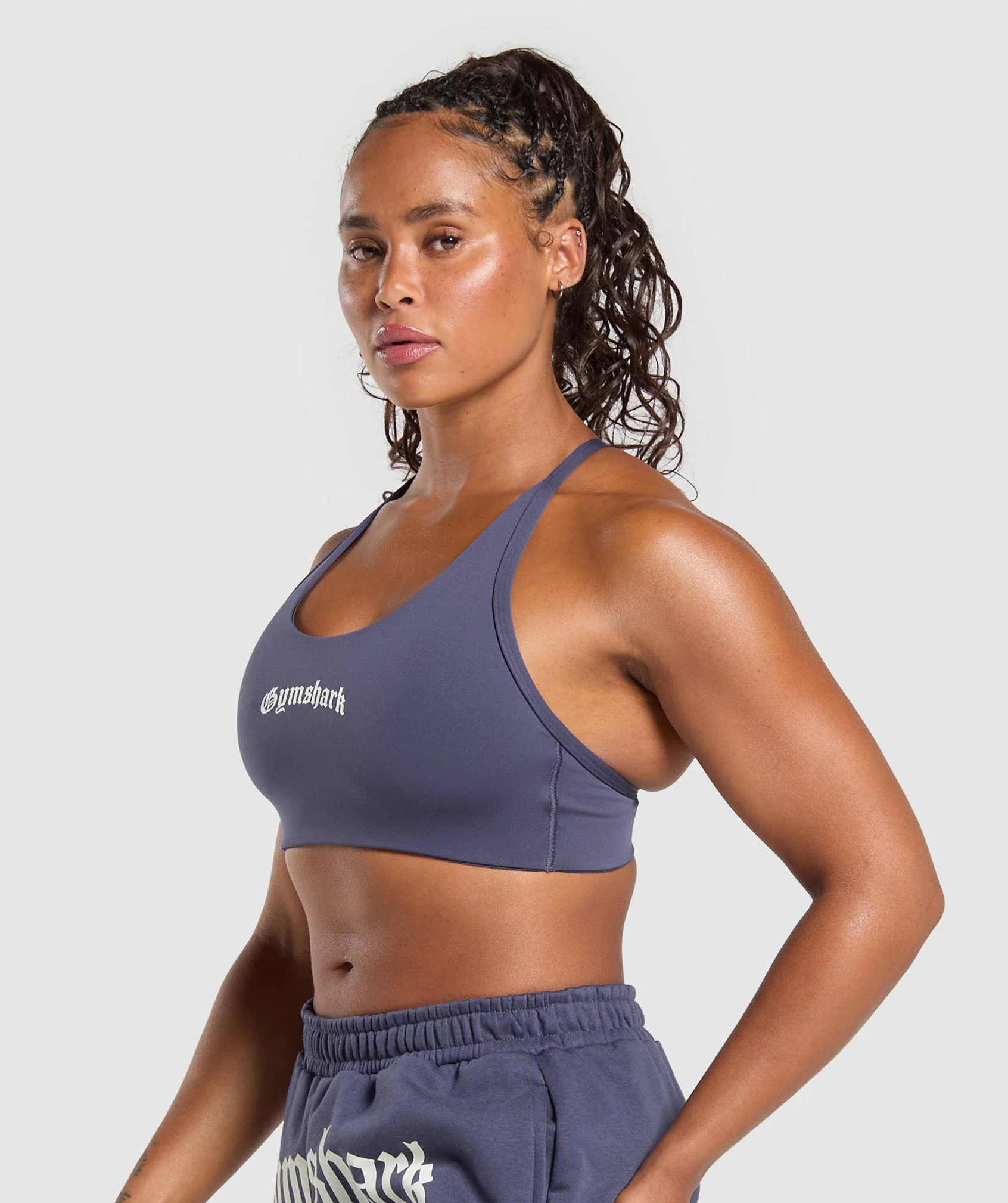 Strength Department Graphic Sports Bra – Weighted Purple - Imagen 2