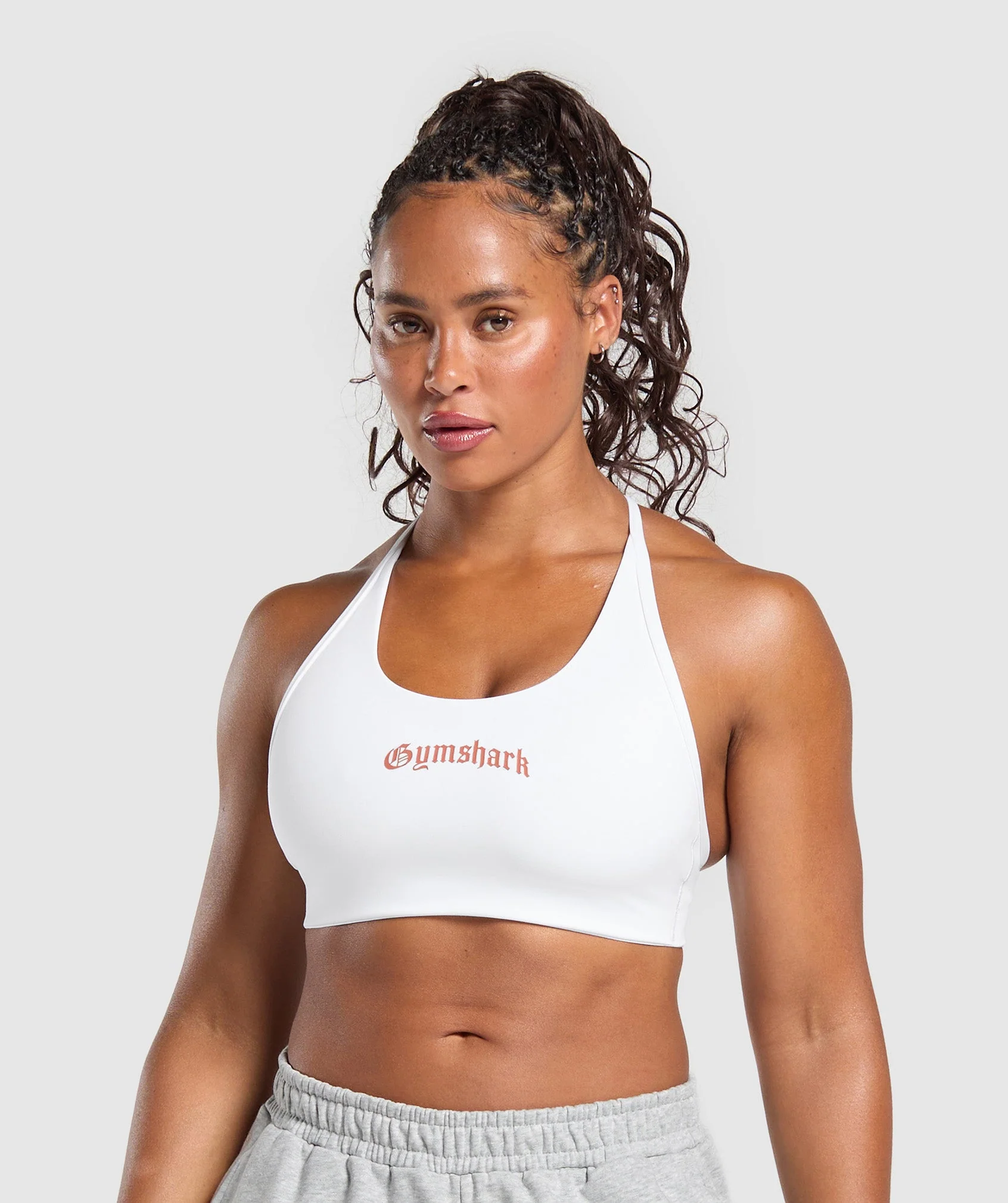 Strength Department Graphic Sports Bra – White