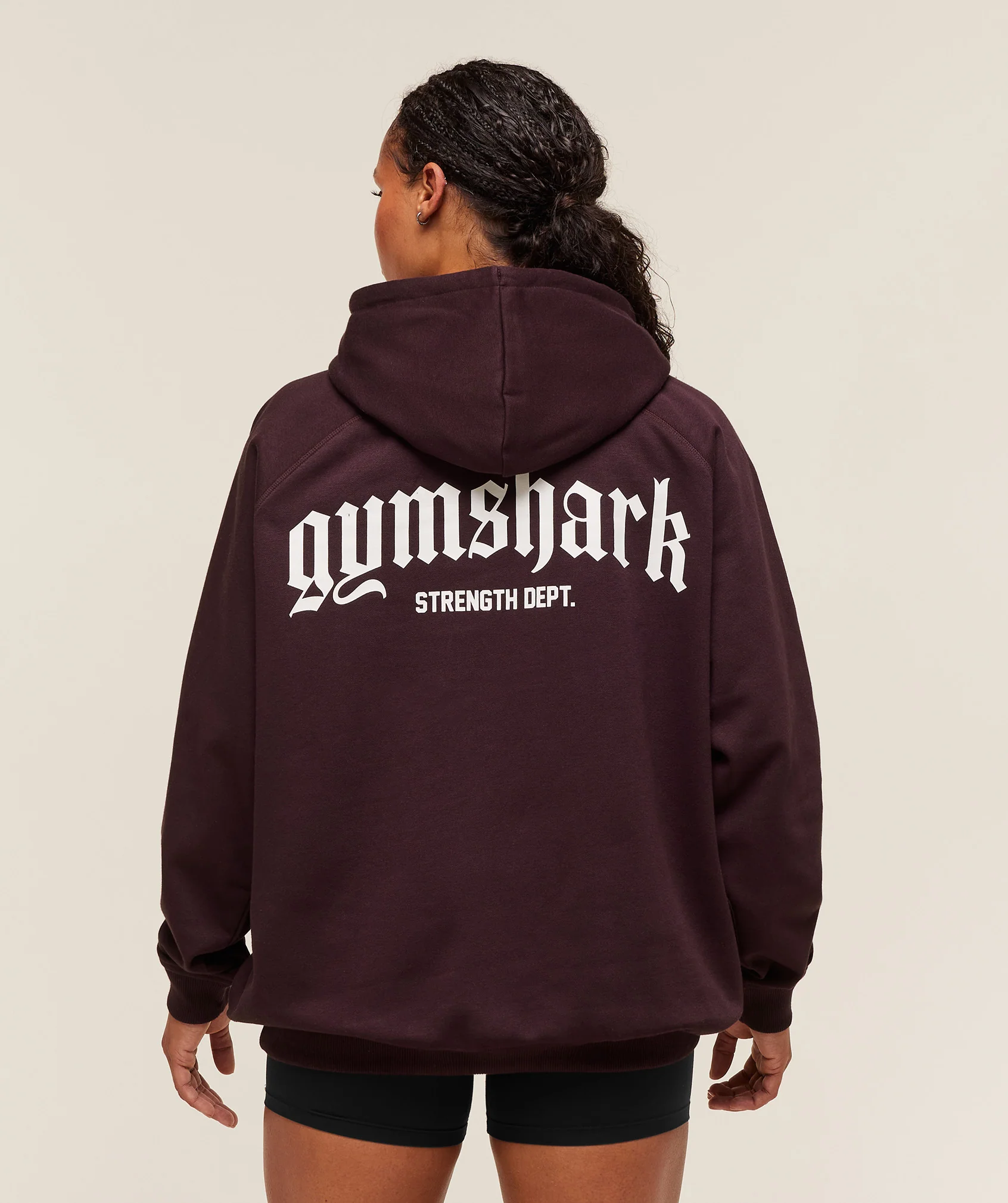 Strength Department Oversized Hoodie – Cherry Purple