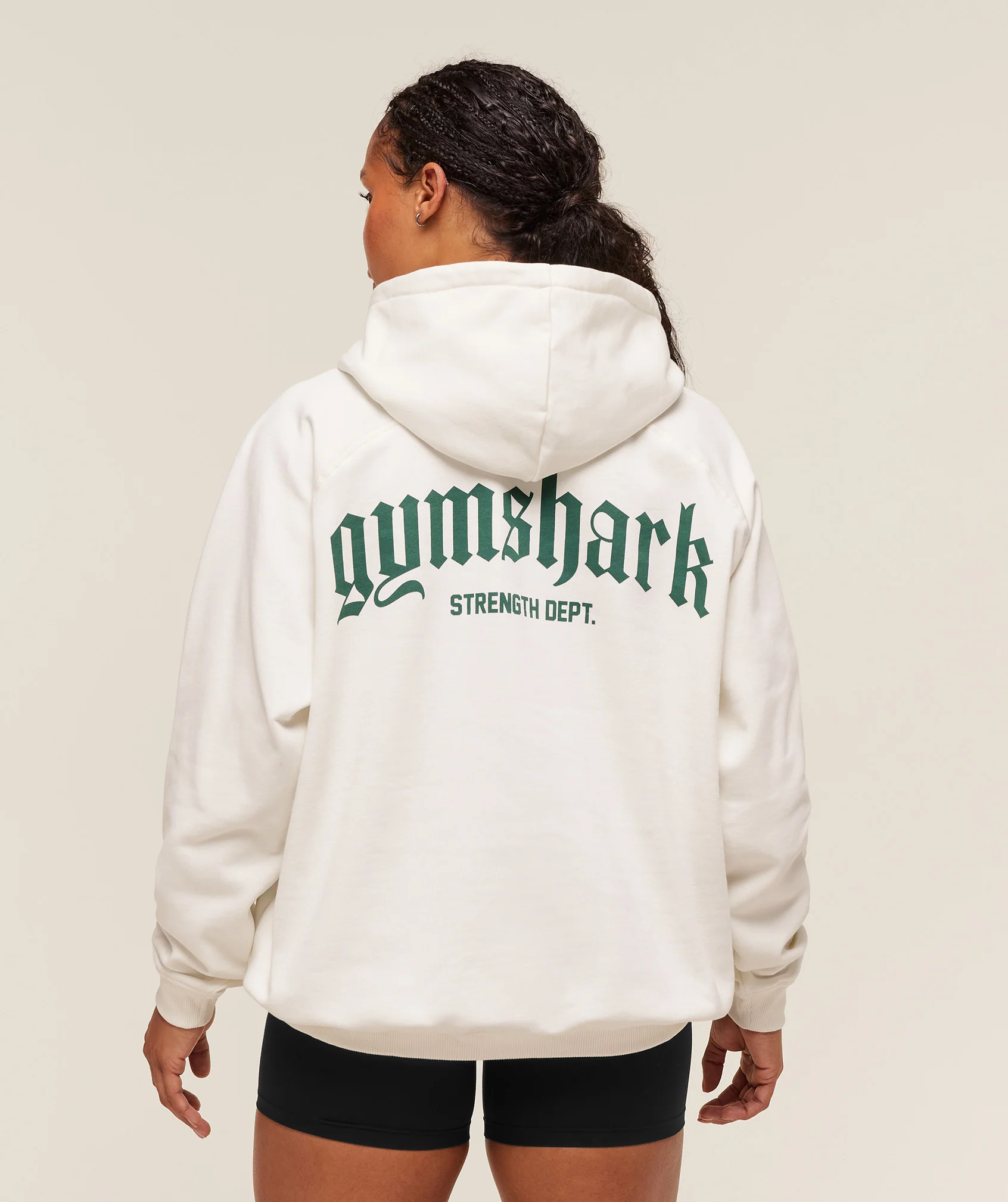 Strength Department Oversized Hoodie – Soft White