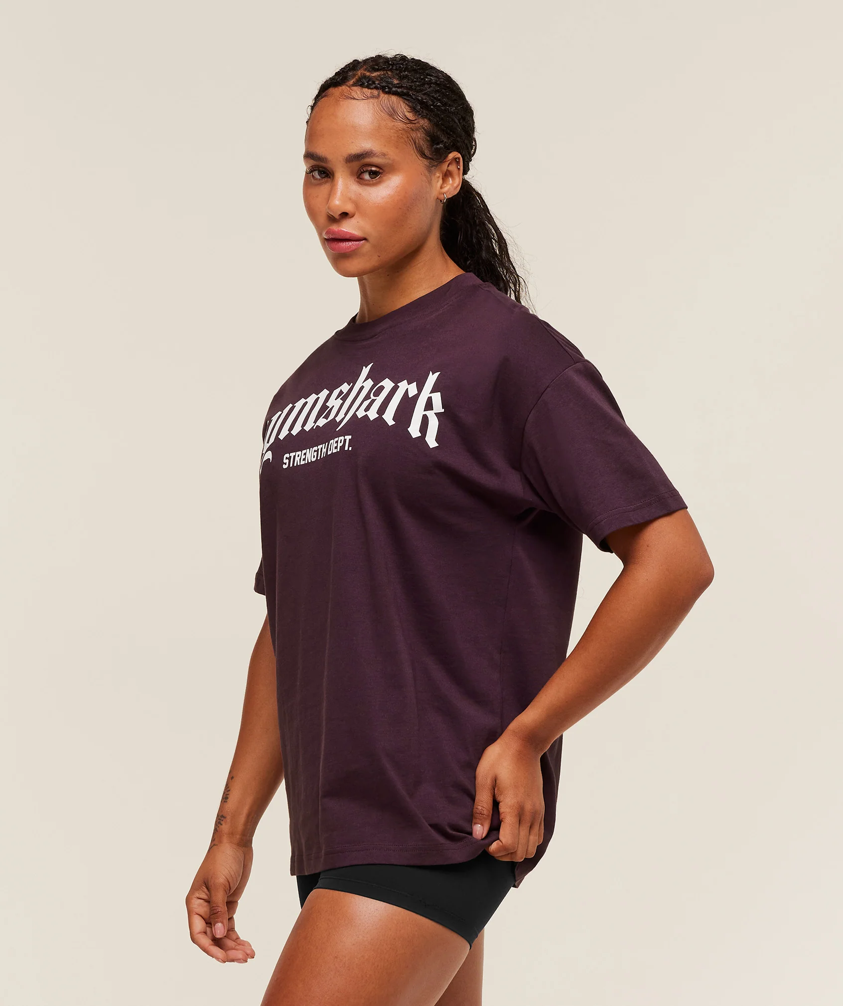 Strength Department Oversized T-Shirt – Cherry Purple - Imagen 2