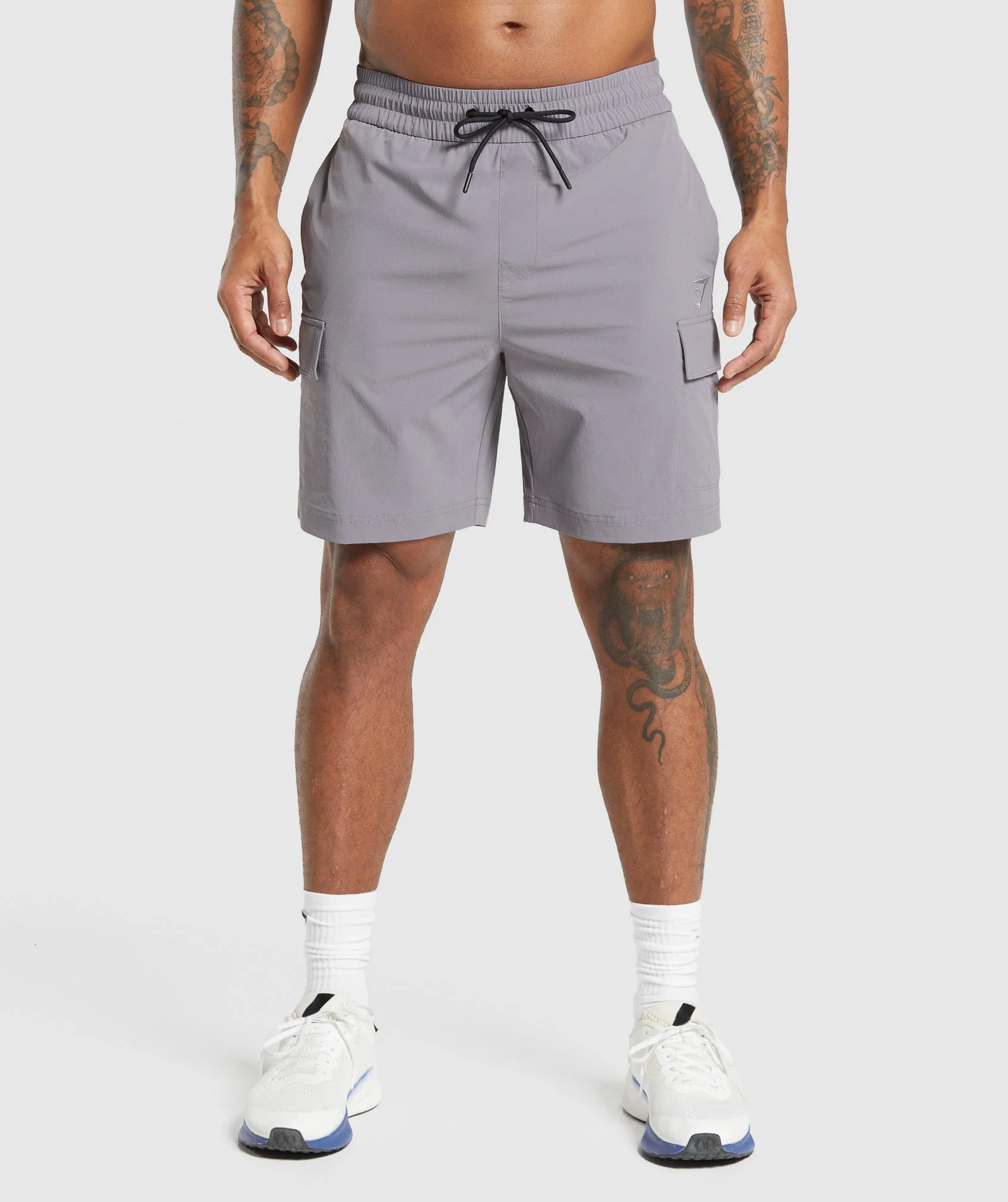 Stretch Woven Cargo Shorts – Medium Grey - Imagen 2