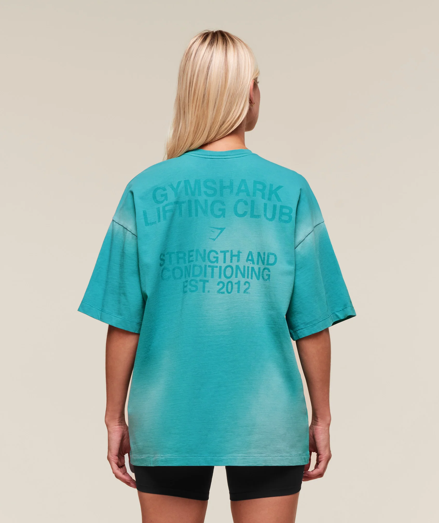 Summer Tie-Dye Graphic Oversized T-Shirt – Jewel Teal/Wash