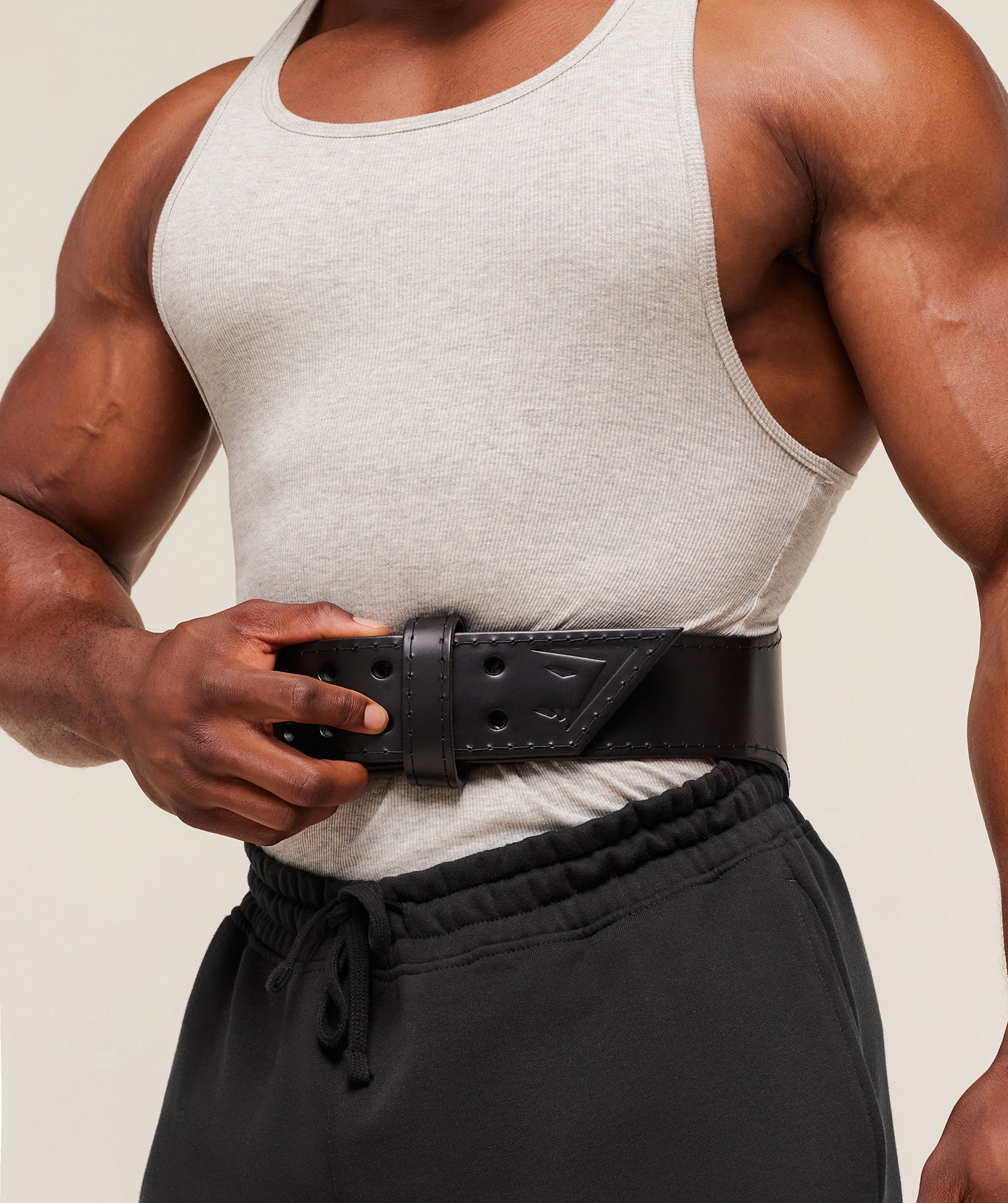 Tapered Double Prong Lifting Belt – Black