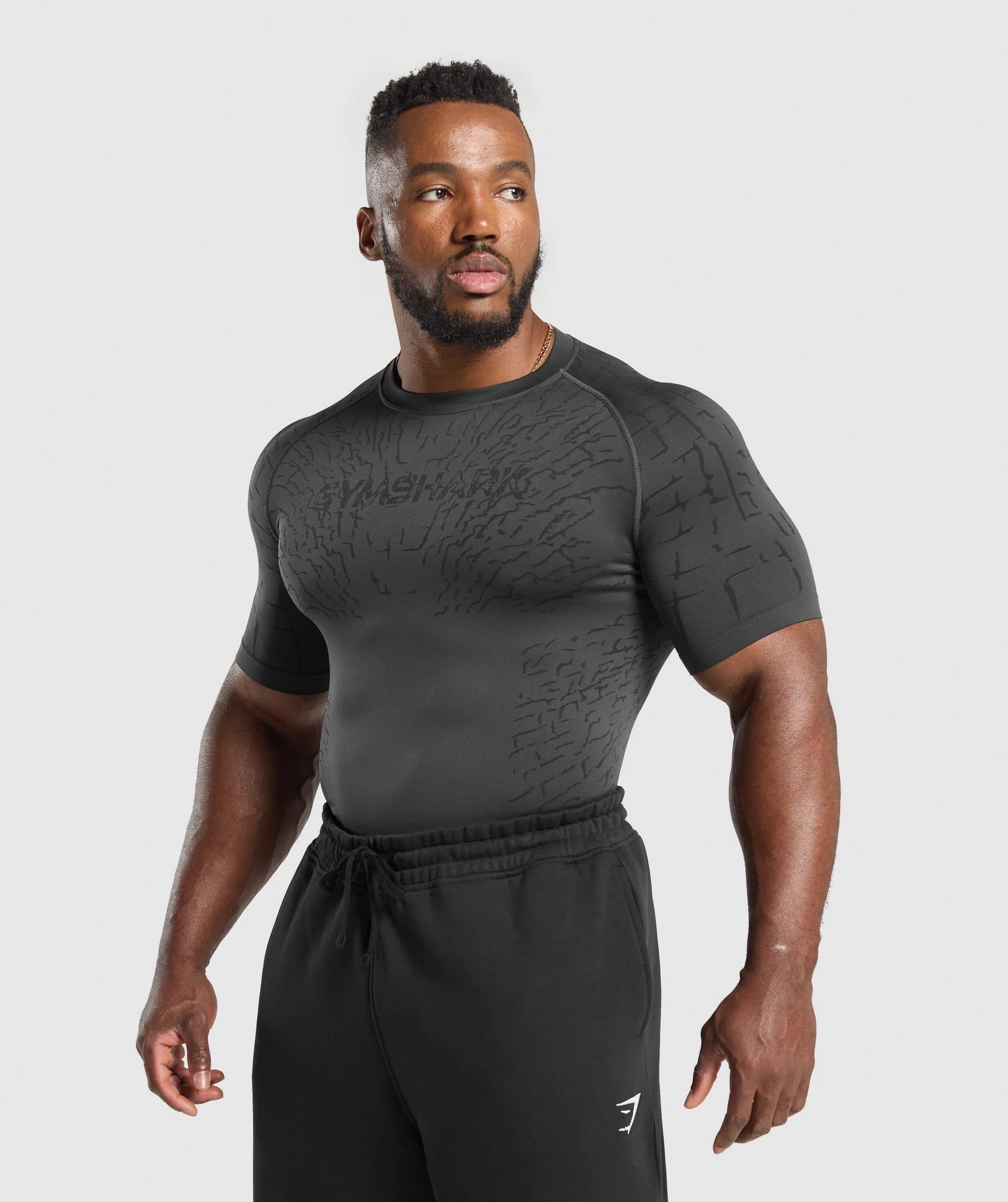 Tectonic Seamless T Shirt – Asphalt Grey/Black