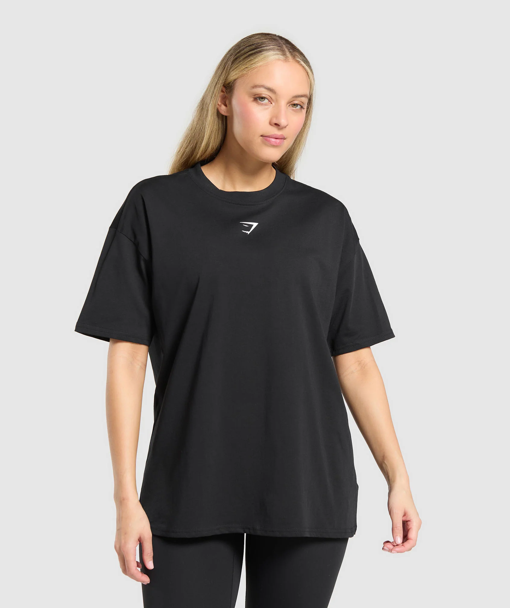 Trace Graphic Oversized T-Shirt – Black