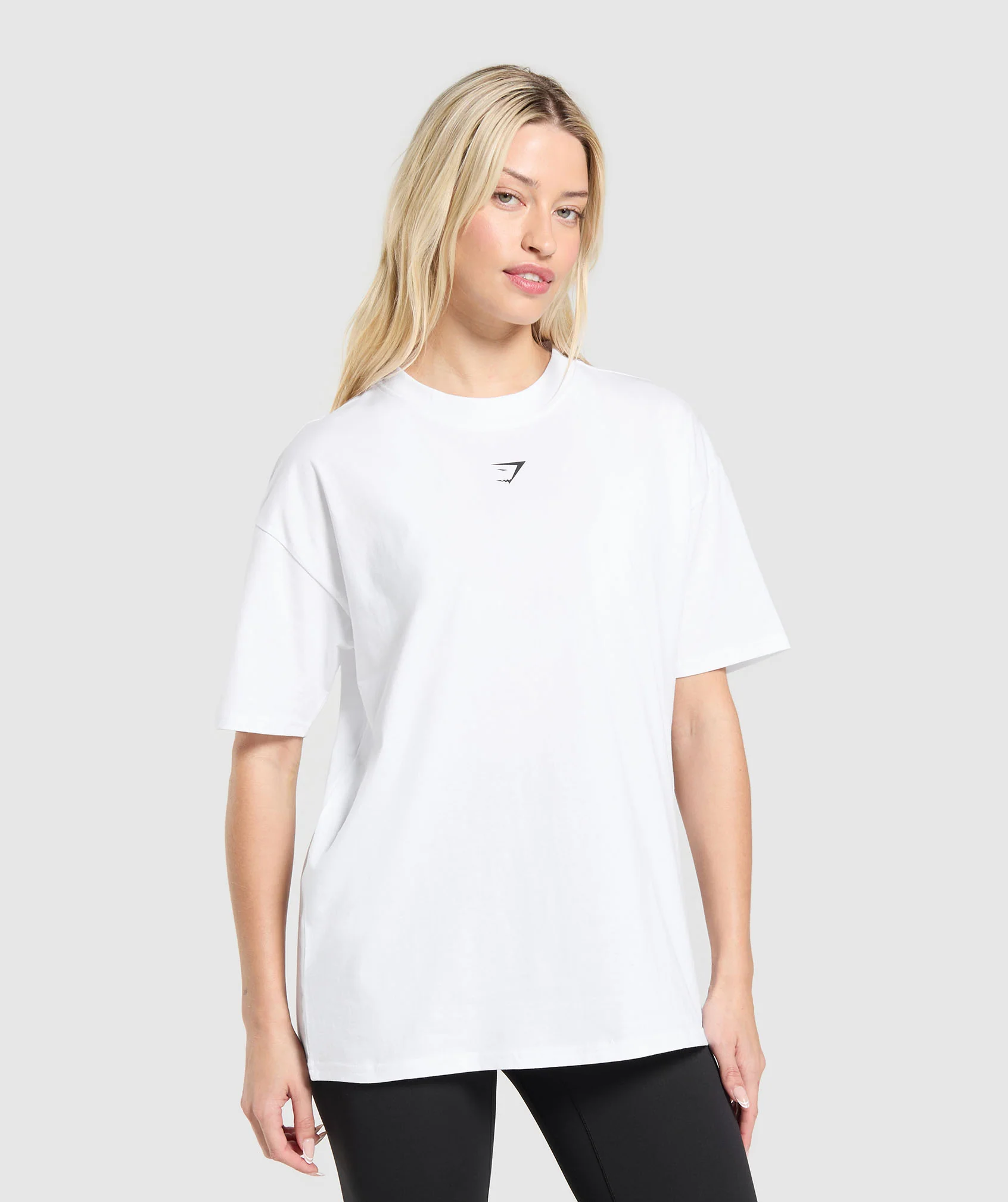 Trace Graphic Oversized T-Shirt – White