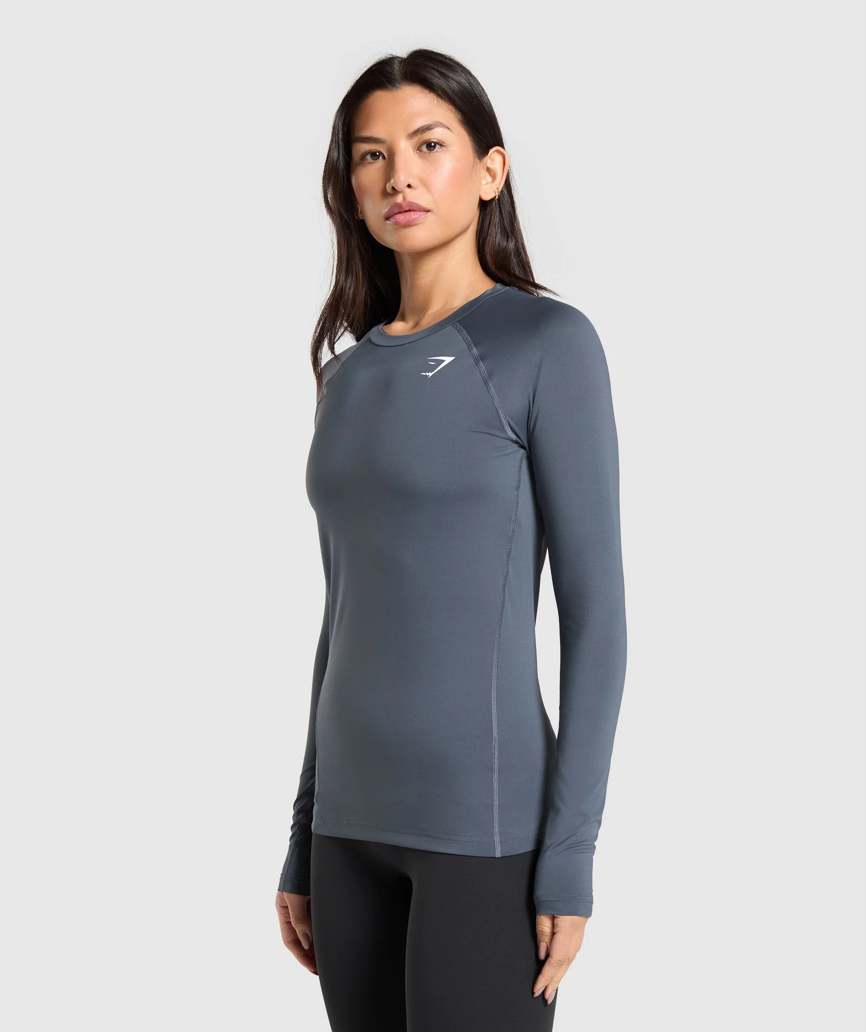 Training Baselayer Long Sleeve Top – Titanium Blue - Imagen 2