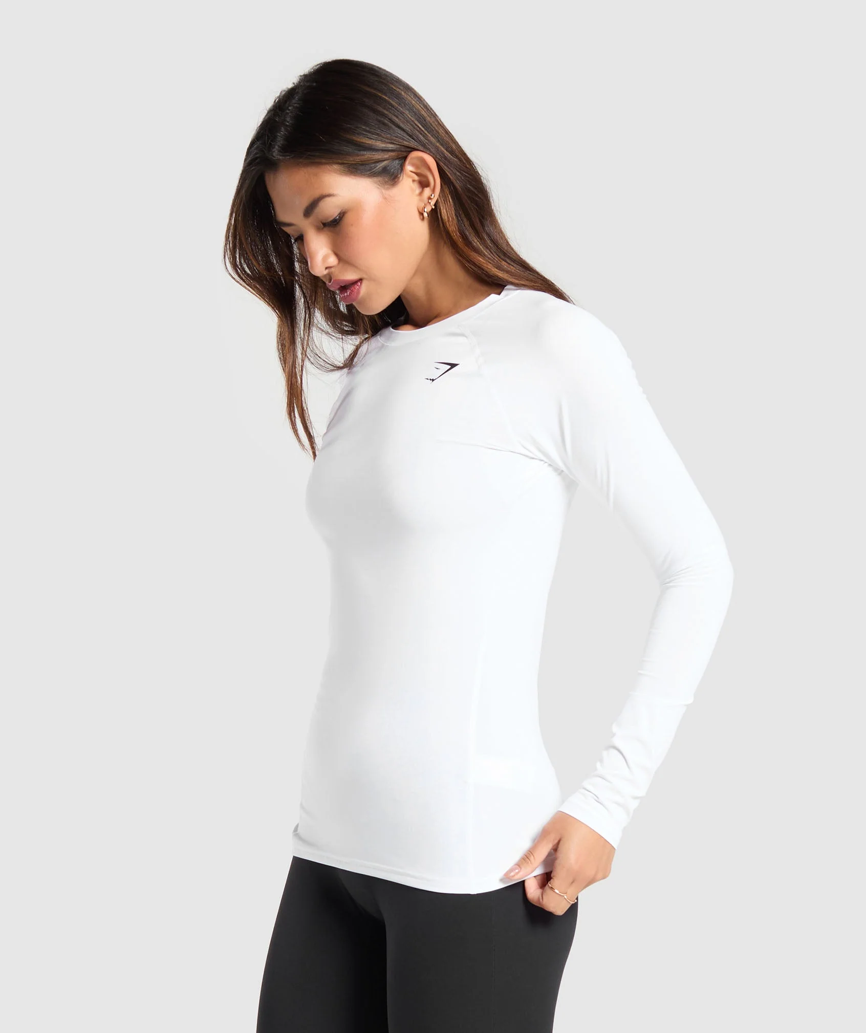 Training Baselayer Long Sleeve Top – White - Imagen 2