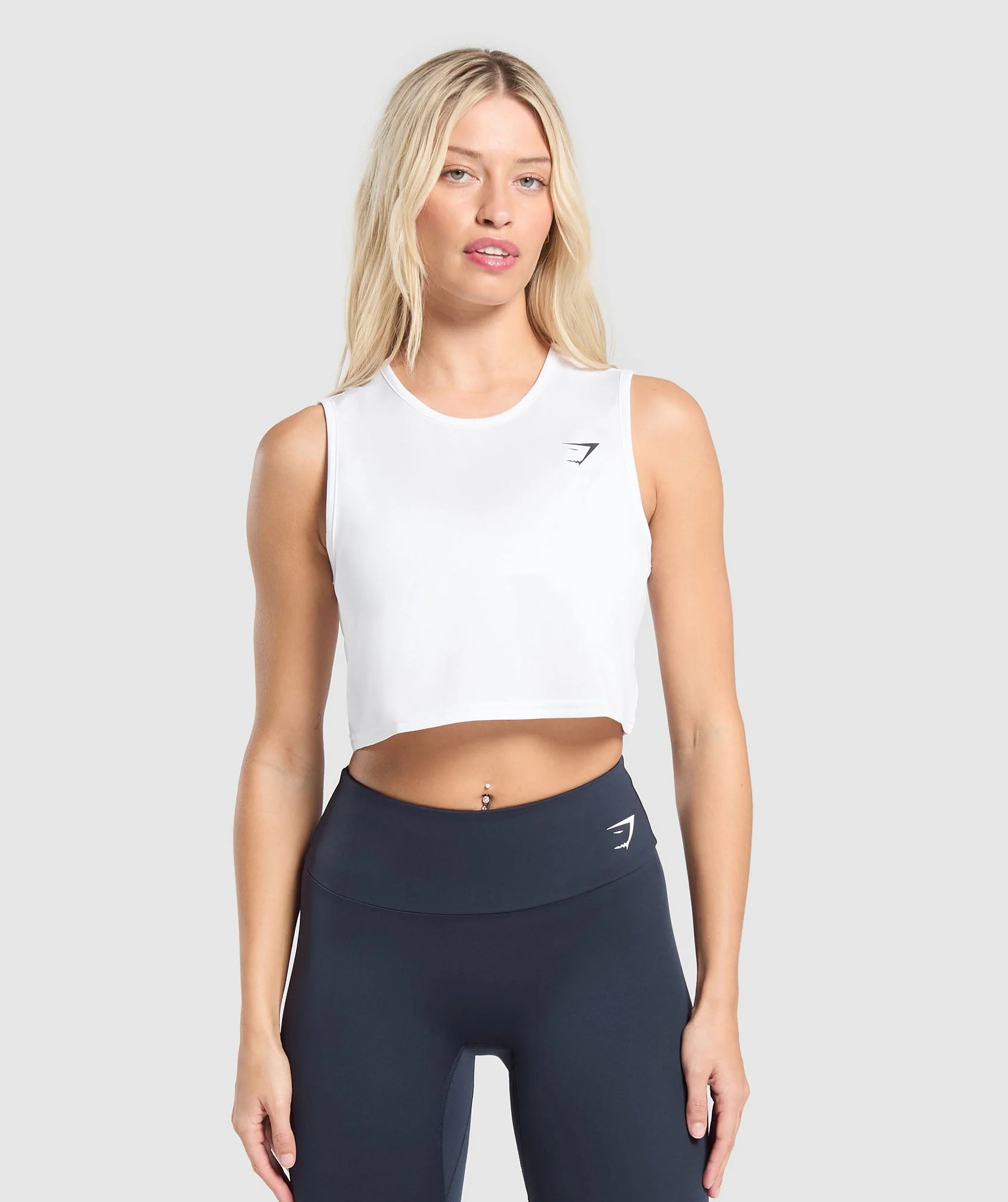 Training Crop Tank – White