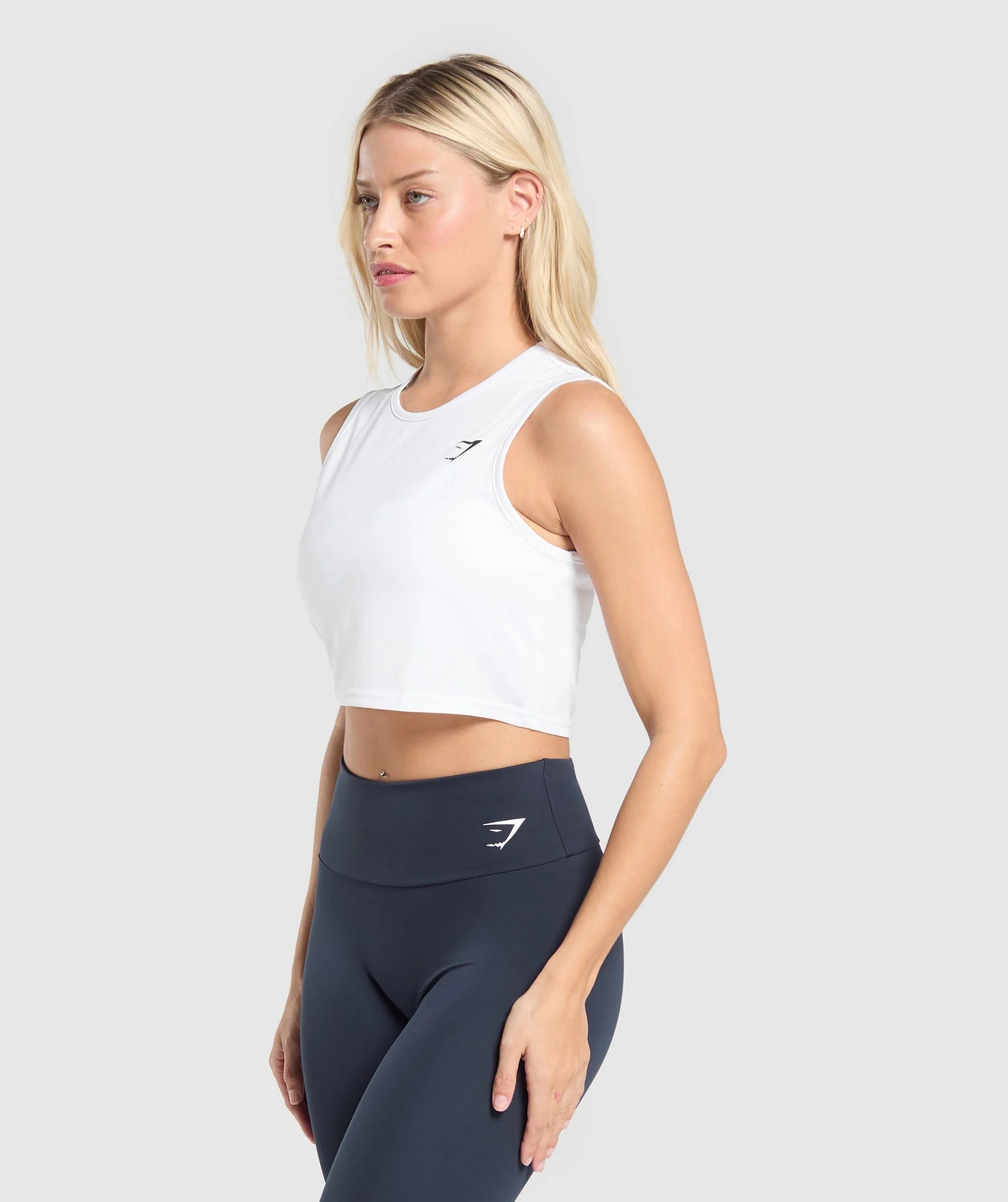 Training Crop Tank – White - Imagen 2