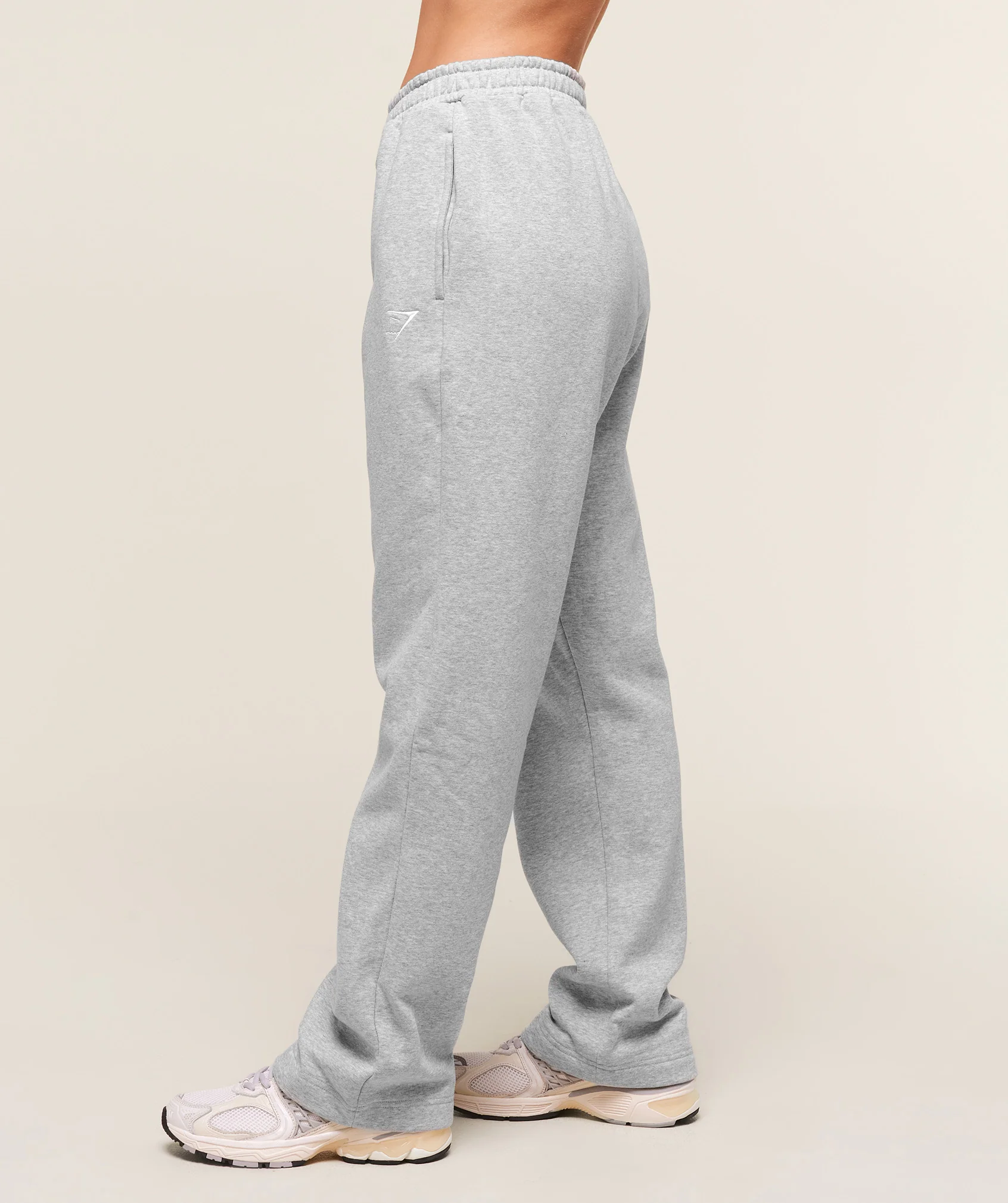 Training Fleece Straight Leg Jogger – Light Grey Core Marl - Imagen 2