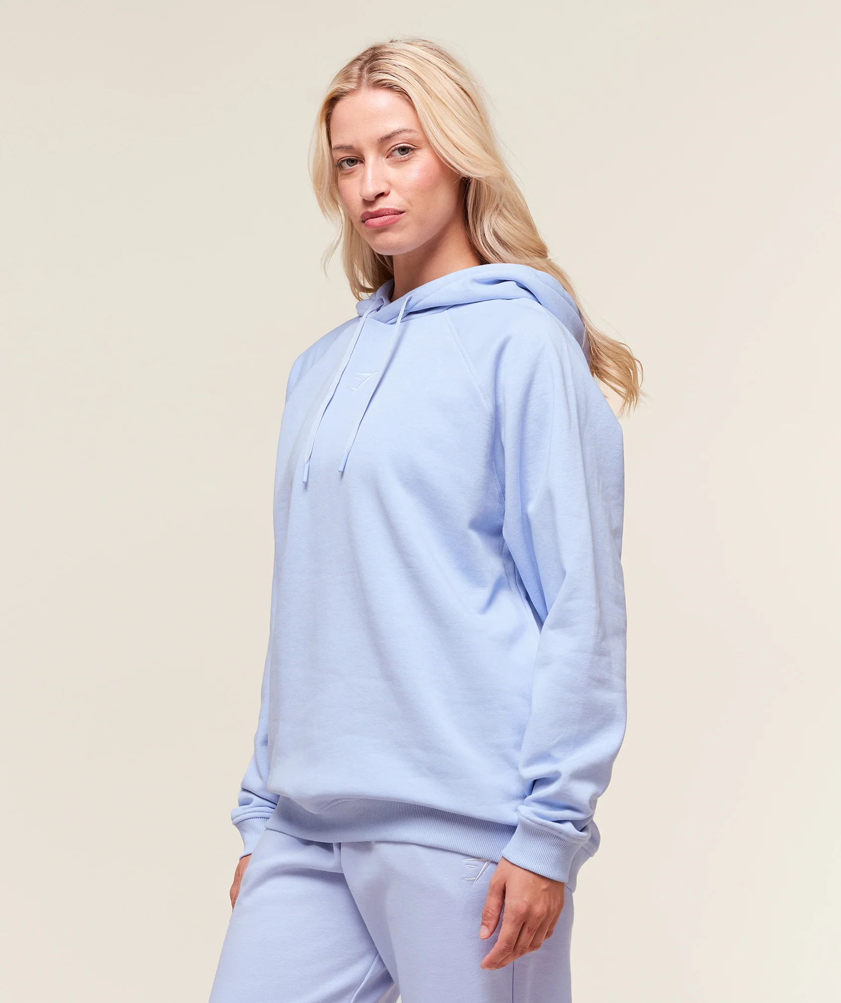 Training Oversized Fleece Hoodie – Peri Blue - Imagen 2
