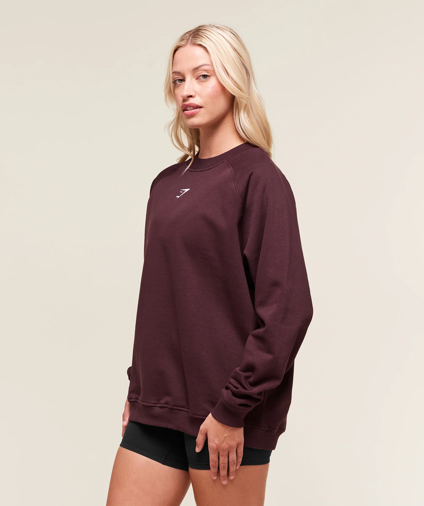 Training Oversized Fleece Sweatshirt – Cherry Purple - Imagen 2