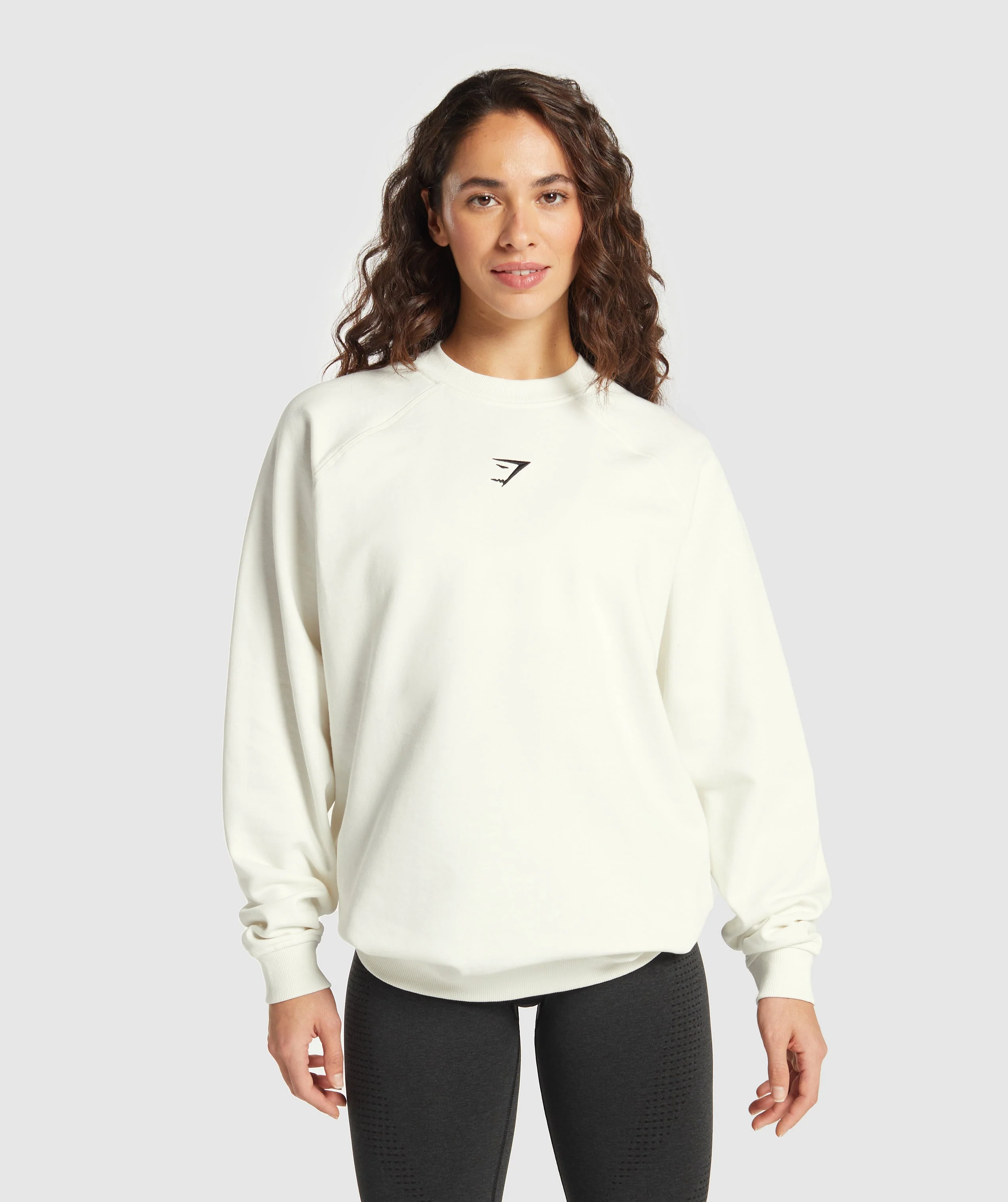 Training Oversized Fleece Sweatshirt – Soft White
