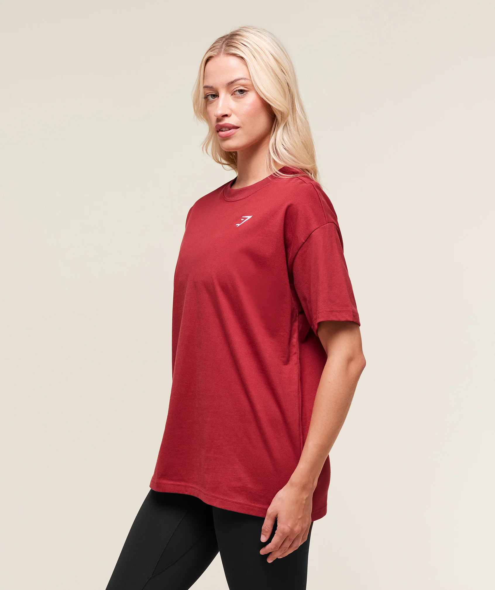 Training Oversized T-Shirt – Athletic Burgundy - Imagen 2