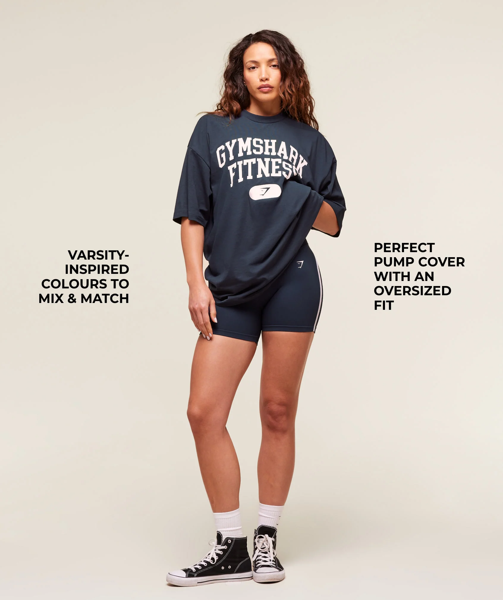 Varsity Graphic Oversized T-shirt – Heavy Blue