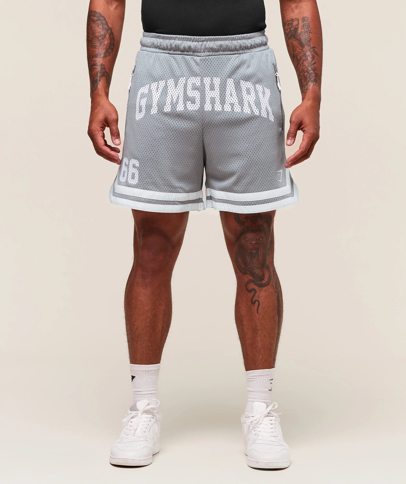 Varsity Mesh Shorts – Denim Grey