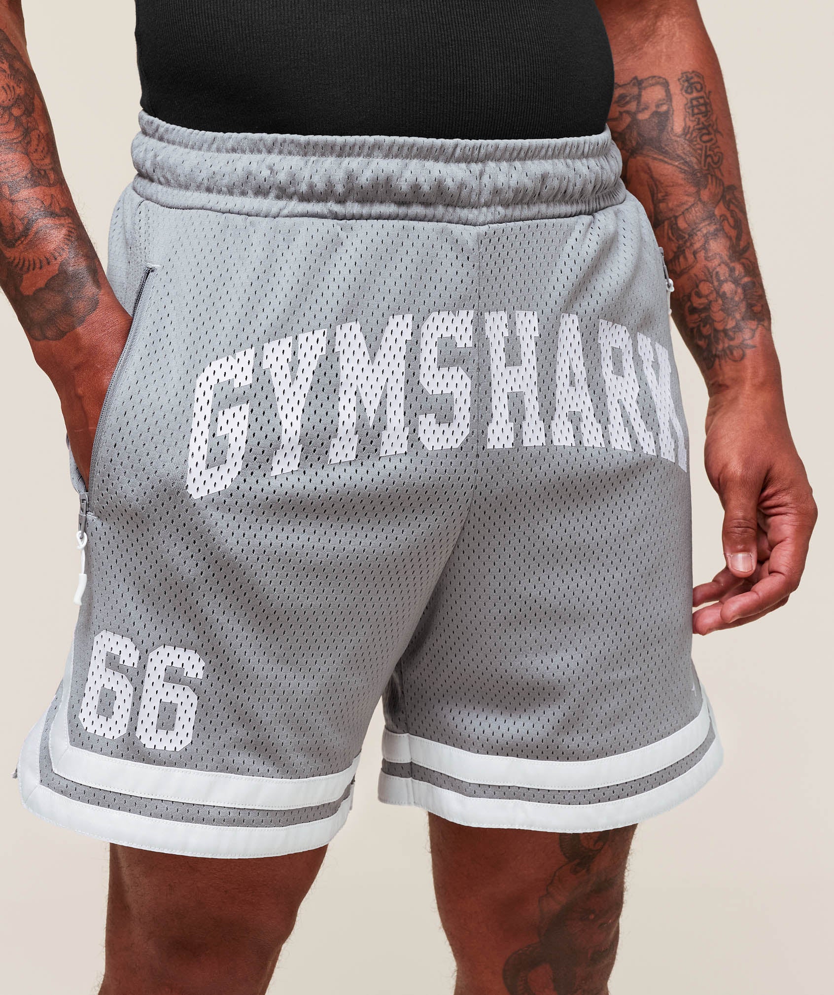 Varsity Mesh Shorts – Denim Grey - Imagen 2