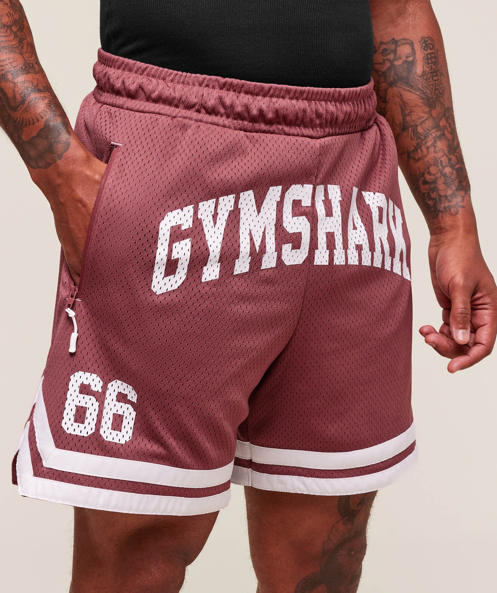 Varsity Mesh Shorts – Washed Berry Pink - Imagen 2