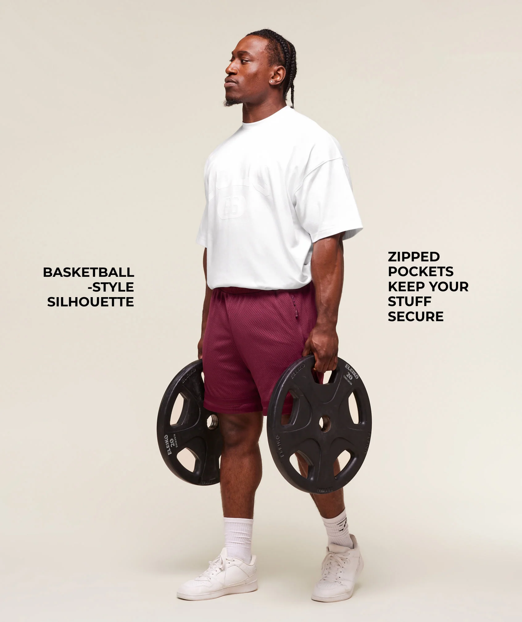 Varsity Mesh Shorts – Strong Pink - Imagen 2