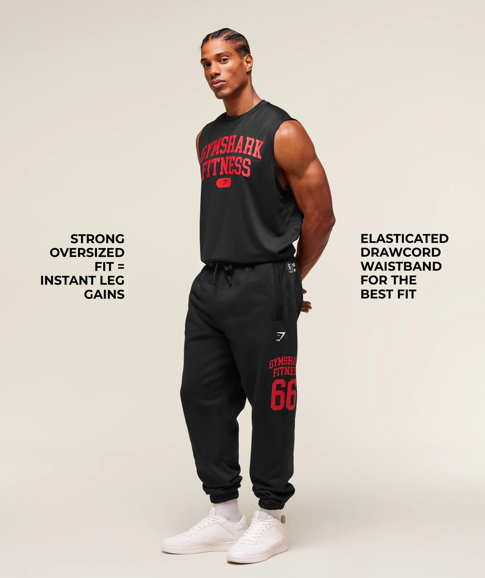 Varsity Oversized Jogger – Black