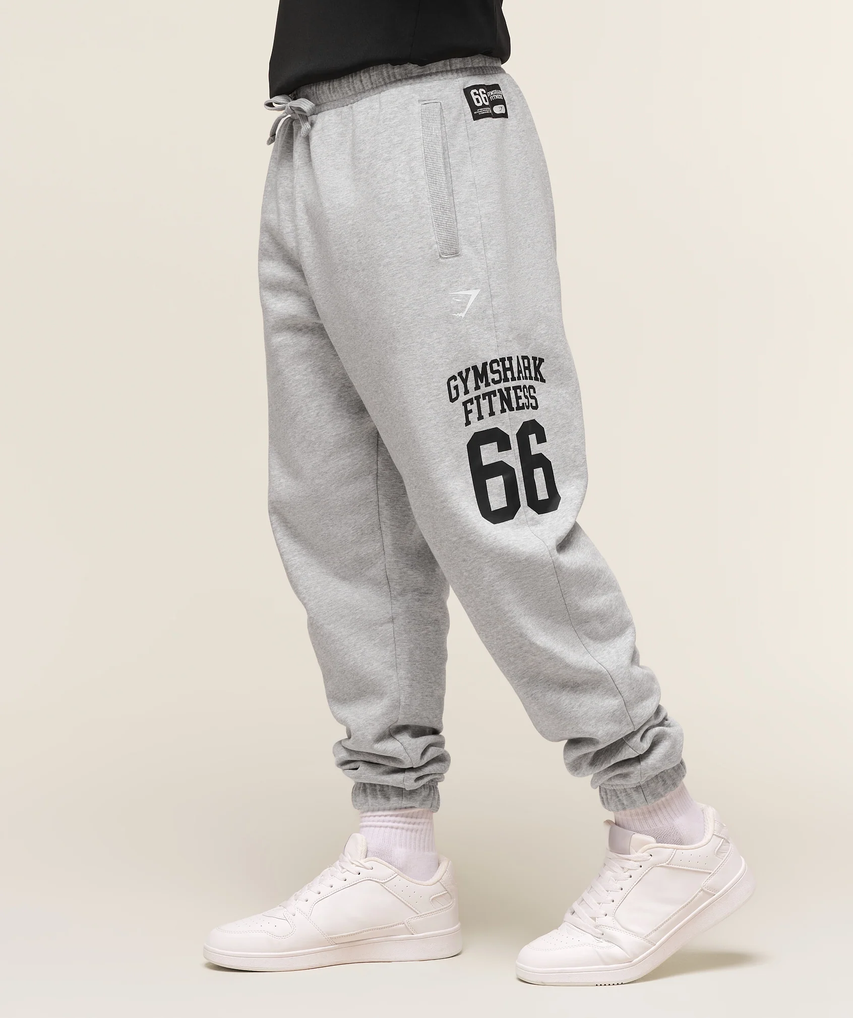 Varsity Oversized Jogger – Light Grey Core Marl