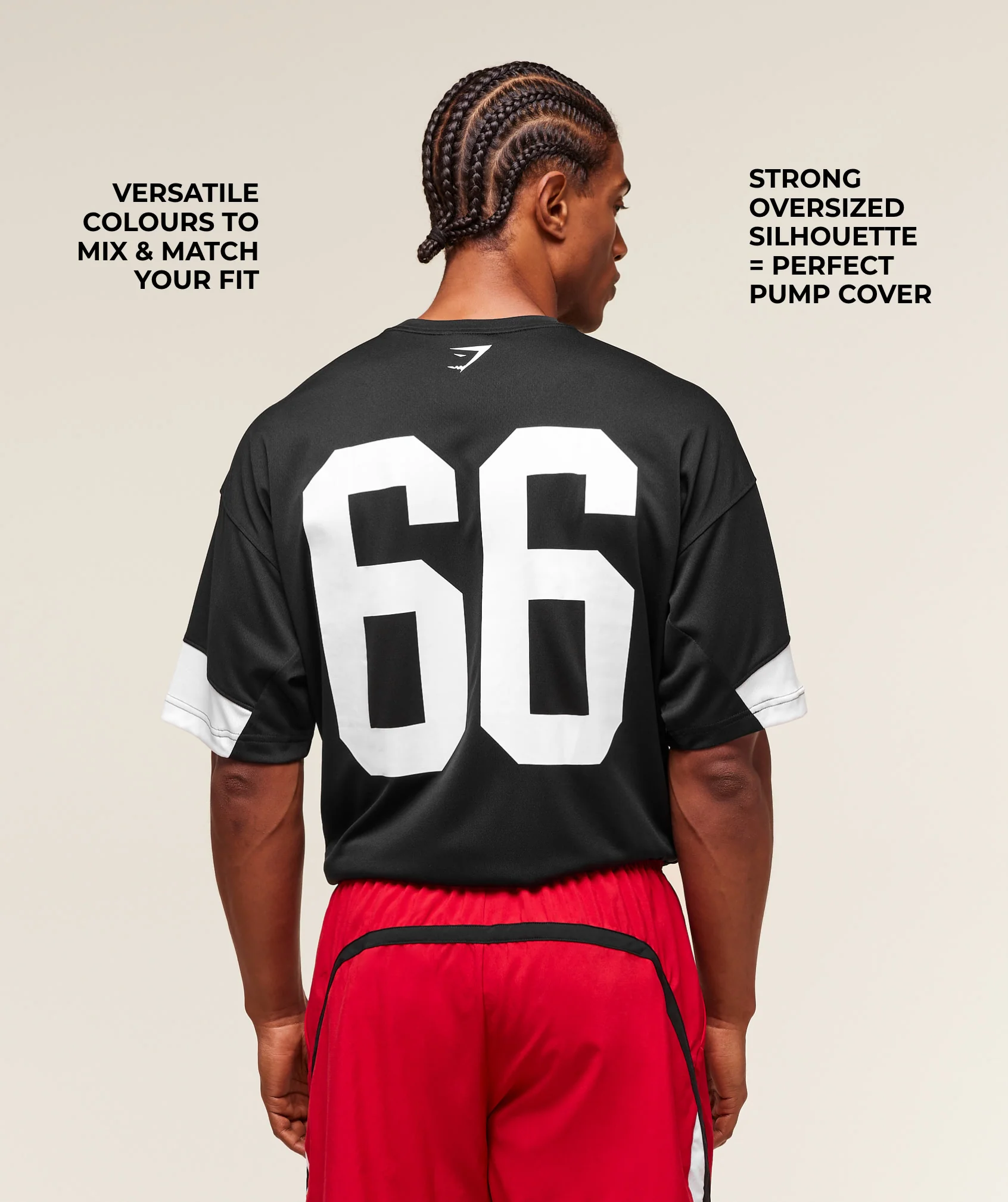 Varsity Oversized T-Shirt – Black