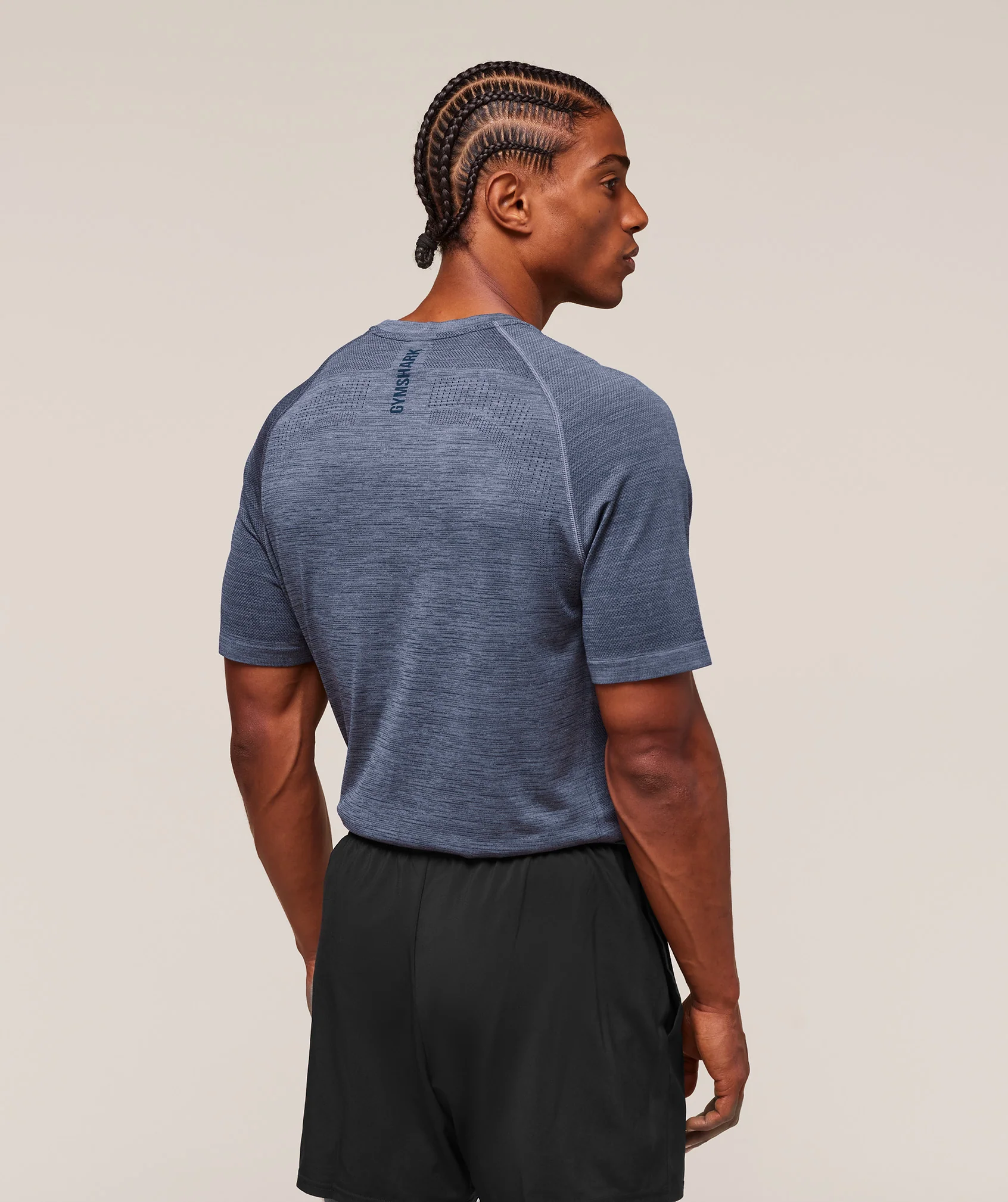 Versatile Seamless T-Shirt – Iron Blue/Navy