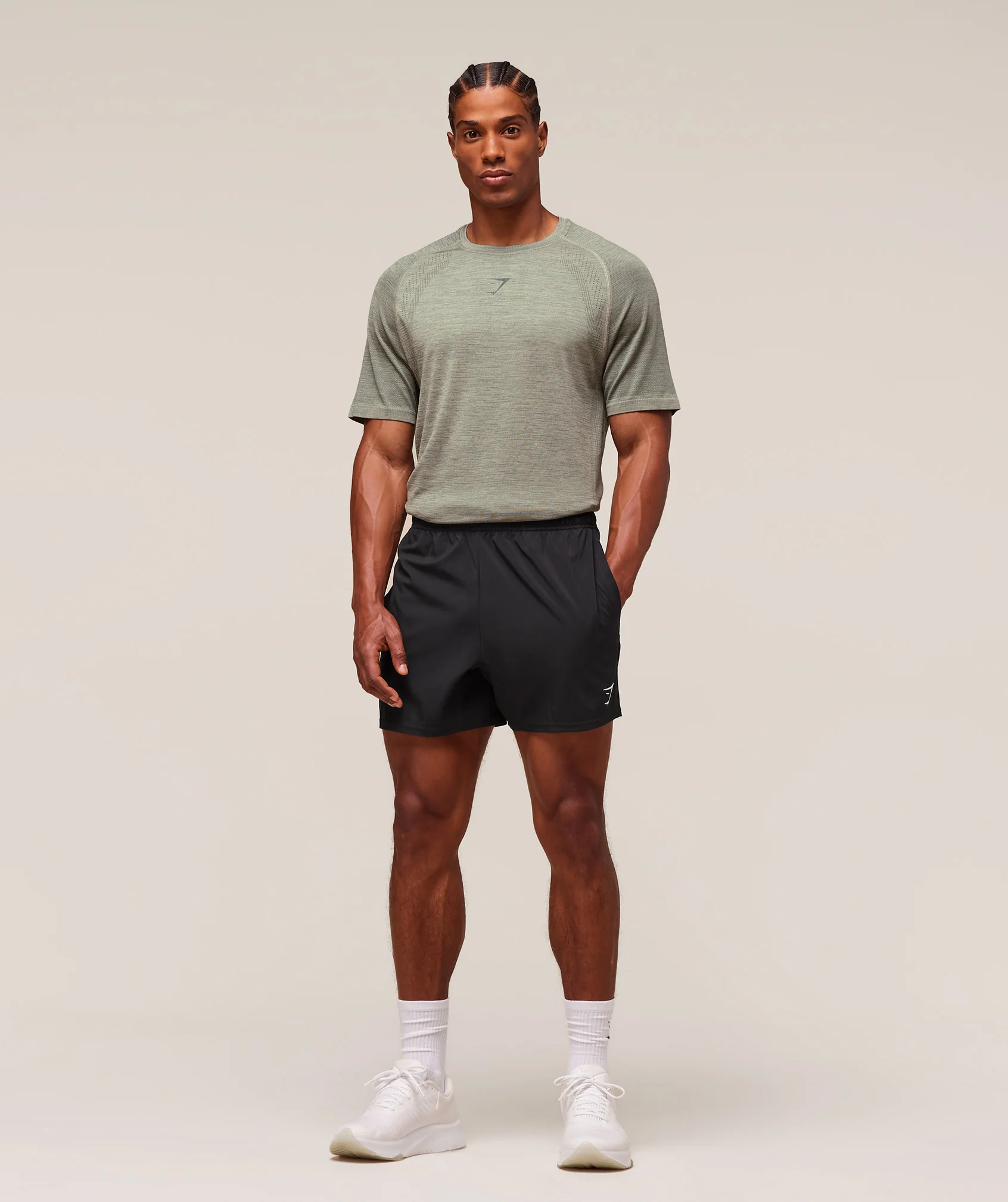 Versatile Seamless T-Shirt – Chalk Green/Slate Teal - Imagen 2