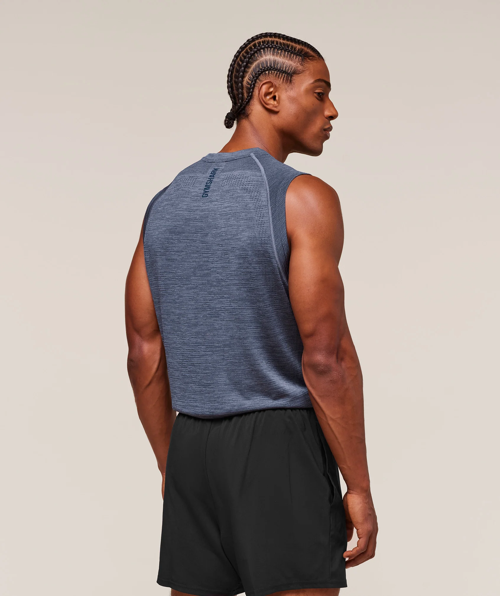 Versatile Seamless Tank – Iron Blue/Navy