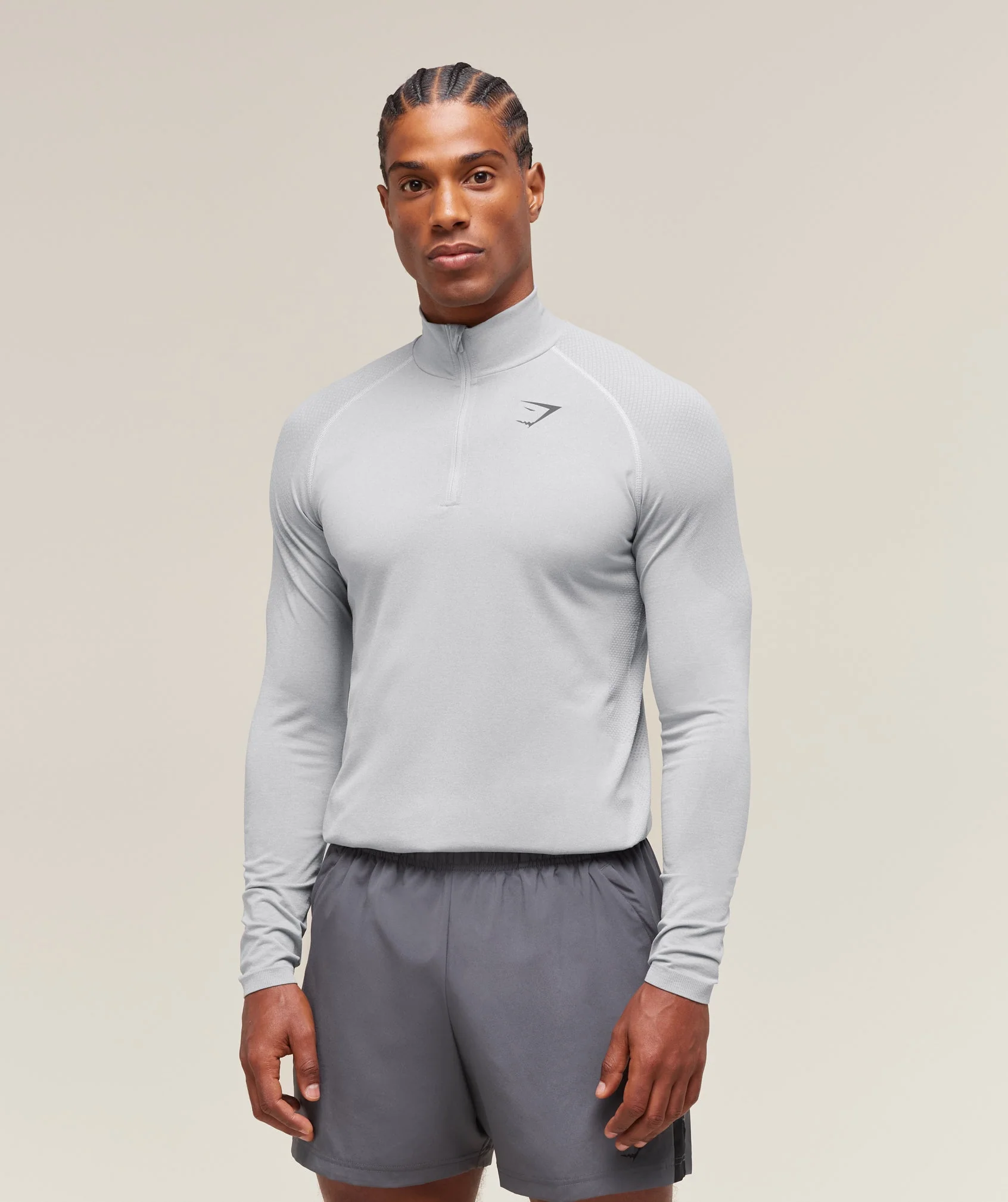 Vital 1/4 Zip – Light Grey/Smokey Grey