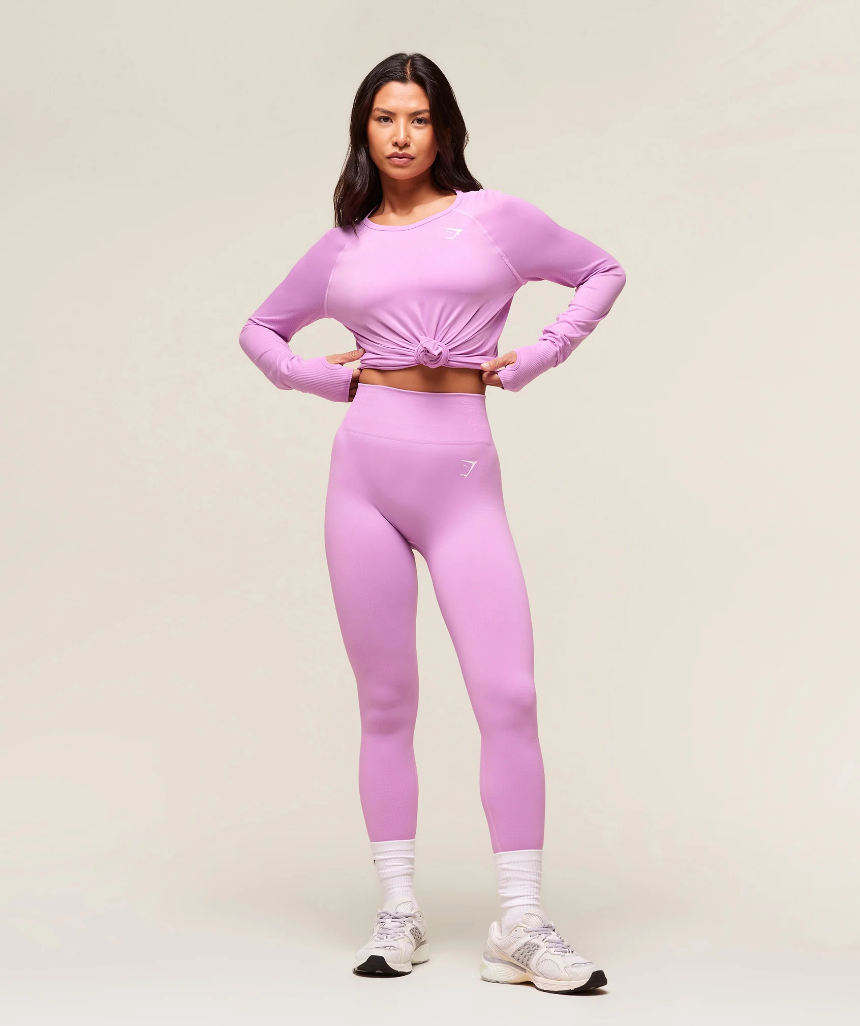 Vital Light Long Sleeve Top – Sour Pink Marl - Imagen 2