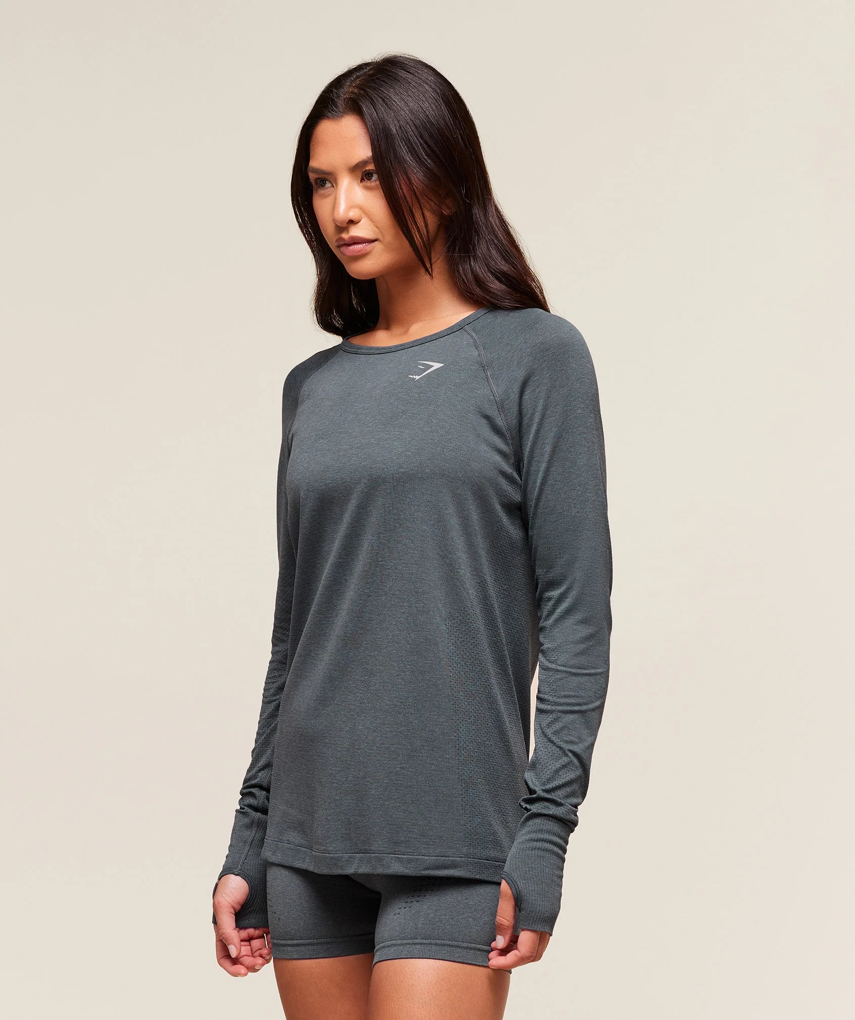 Vital Light Long Sleeve Top – Strong Grey/Marl - Imagen 2