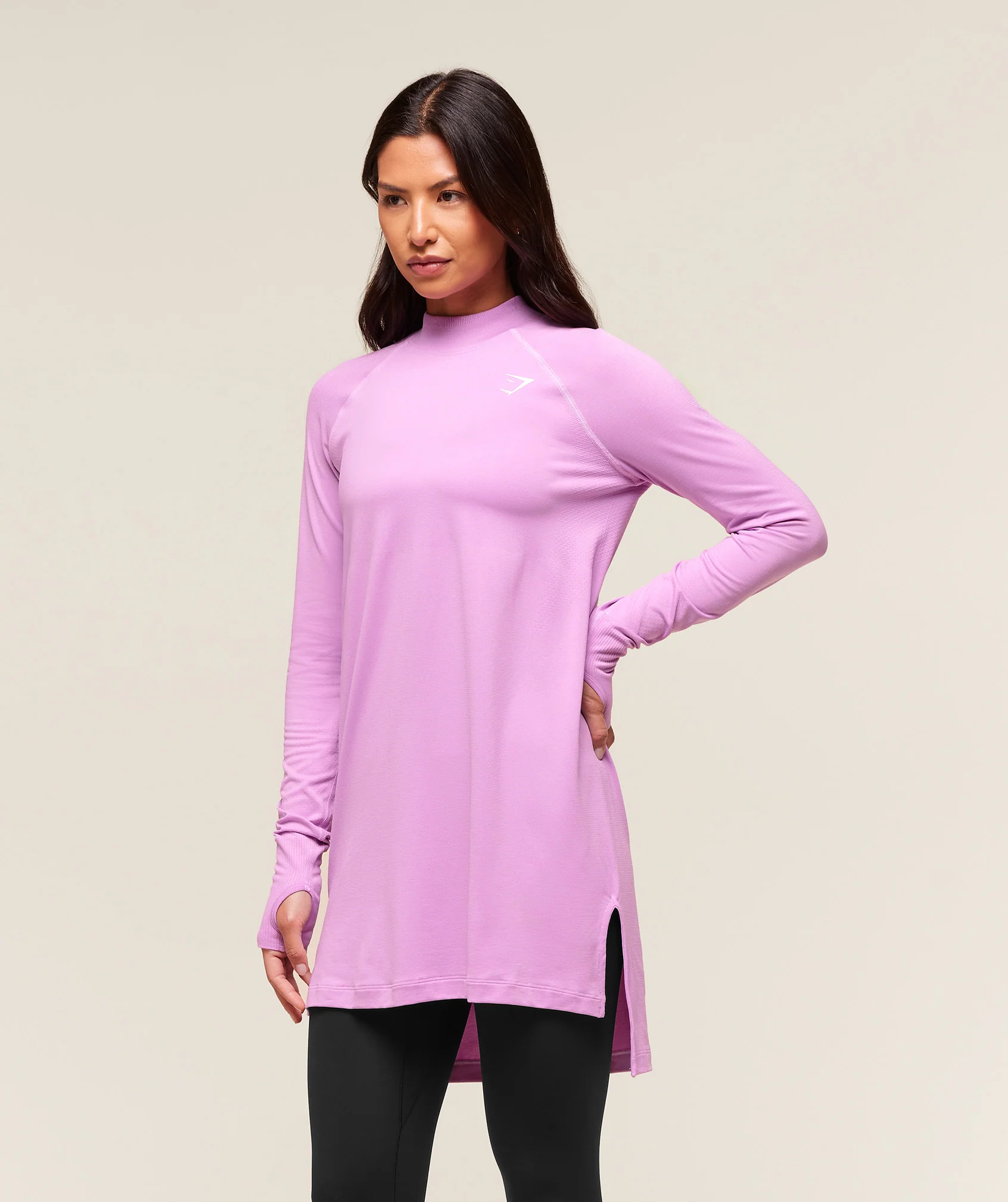 Vital Long Line Top – Sour Pink Marl - Imagen 2