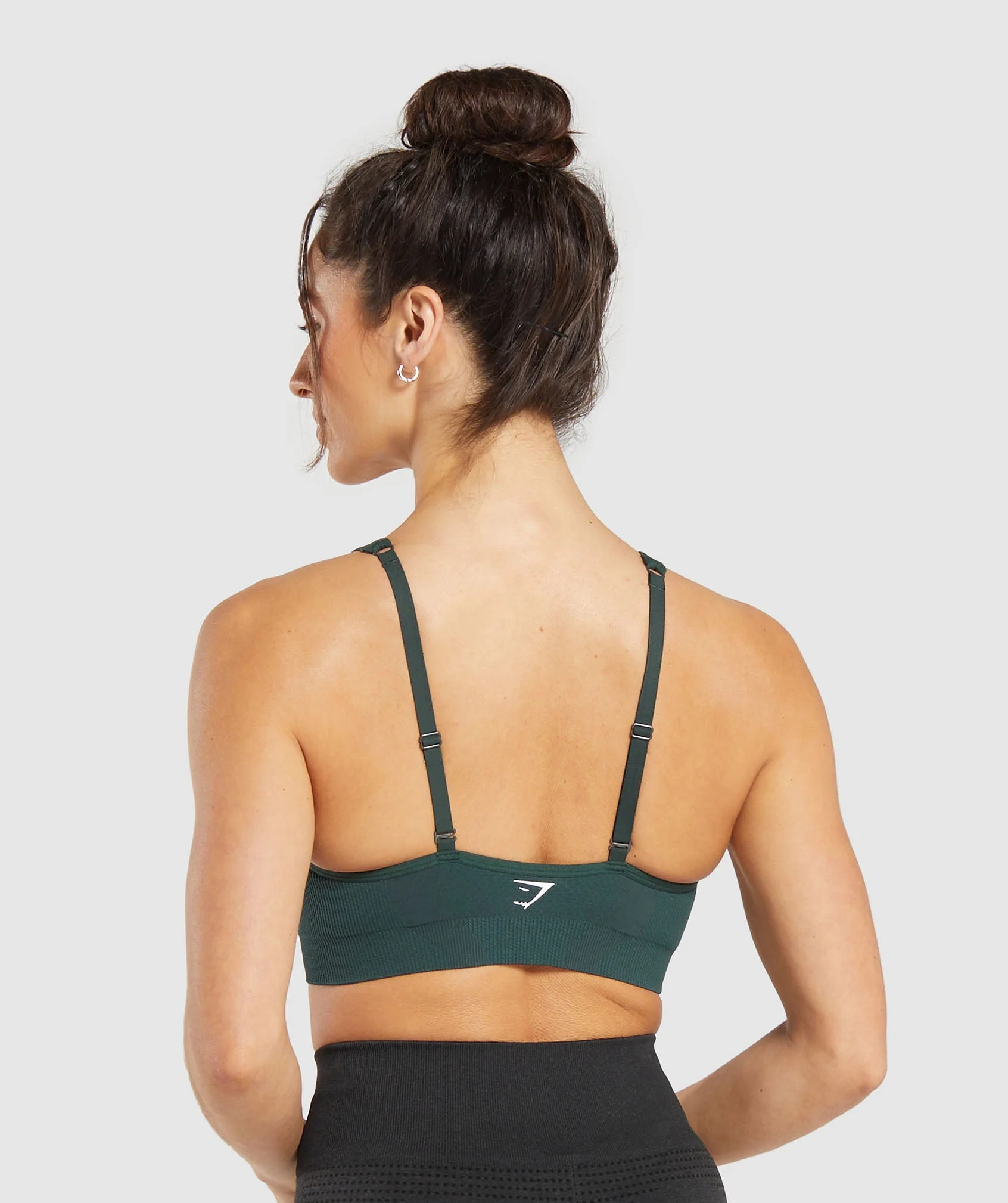 Vital V Neck Sports Bra – Woodland Green Marl