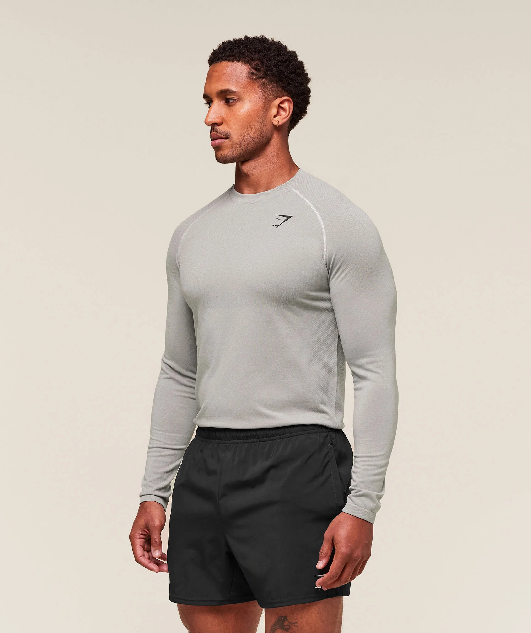 Vital Long Sleeve T-Shirt – Light Grey/Smokey Grey - Imagen 2