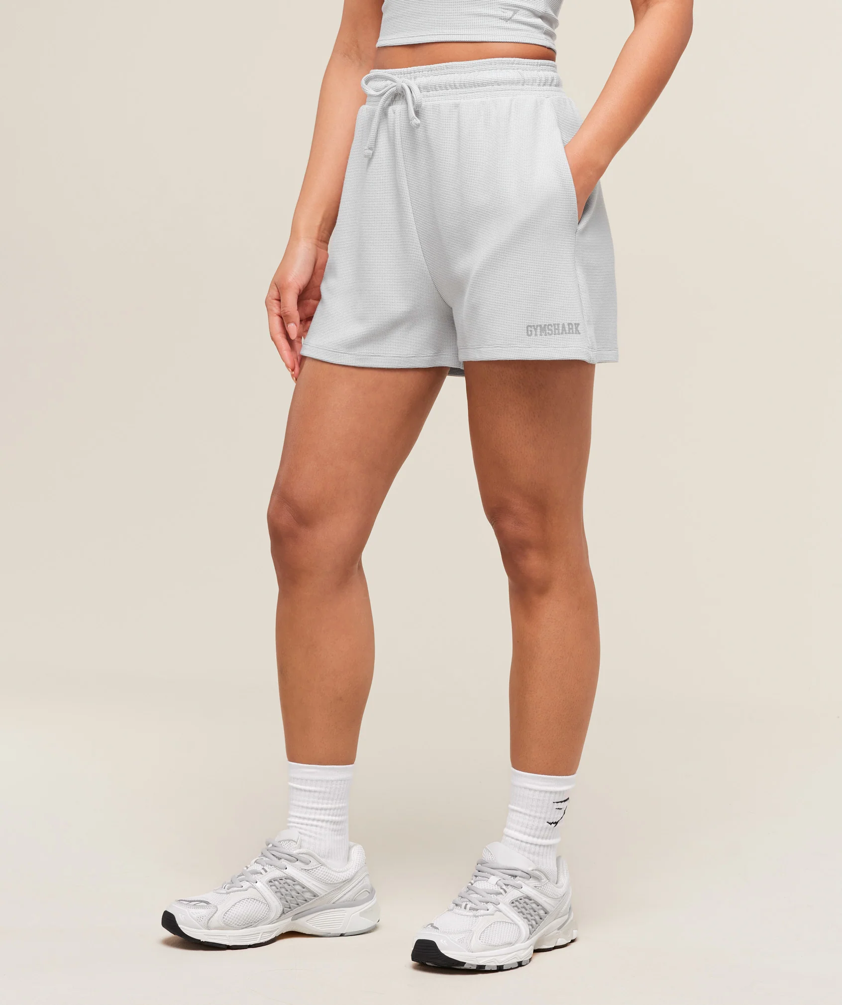 Waffle Shorts – Light Grey - Imagen 2