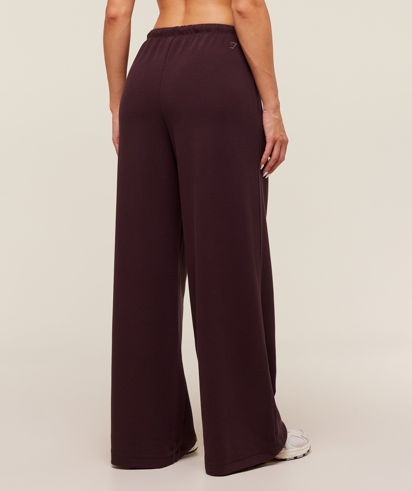 Waffle Wide Leg Pants – Cherry Purple