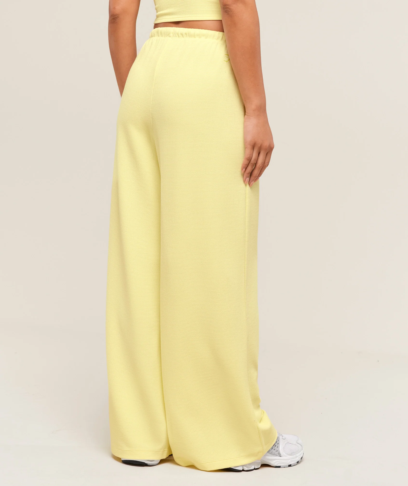 Waffle Wide Leg Pants – Refresh Yellow