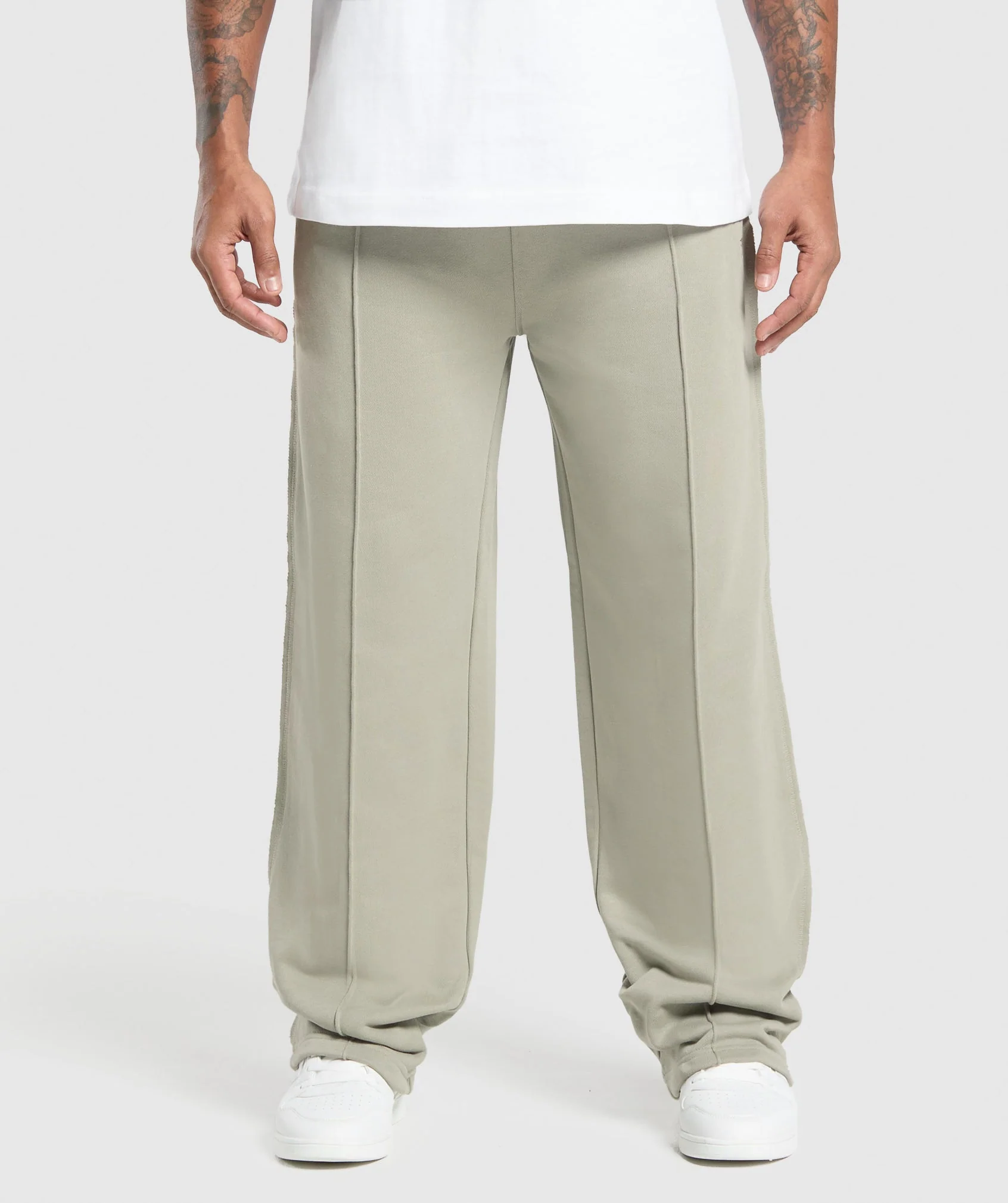 Wide Leg Pants – Chalk Green