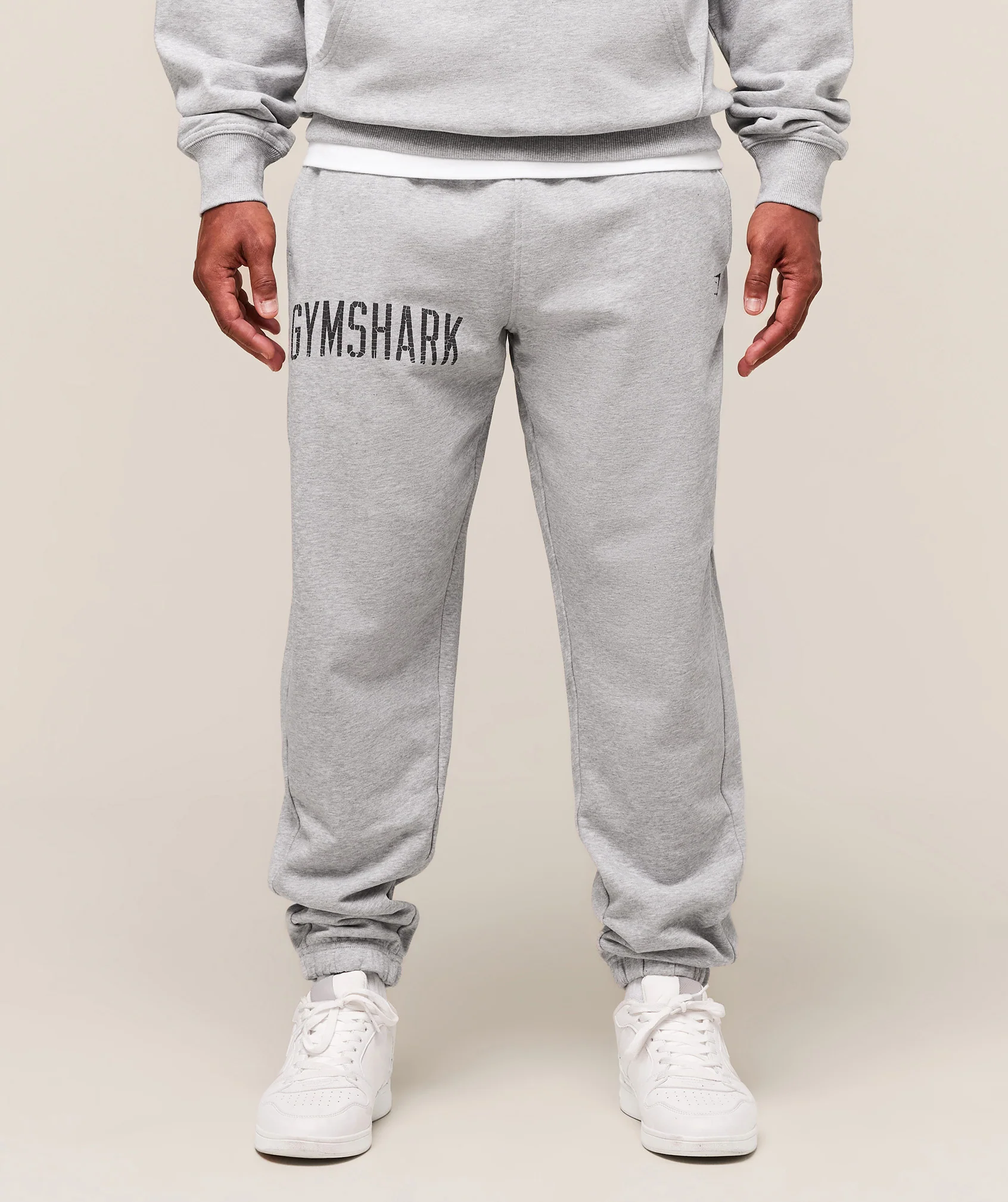 Worn Graphic Jogger – Light Grey Core Marl