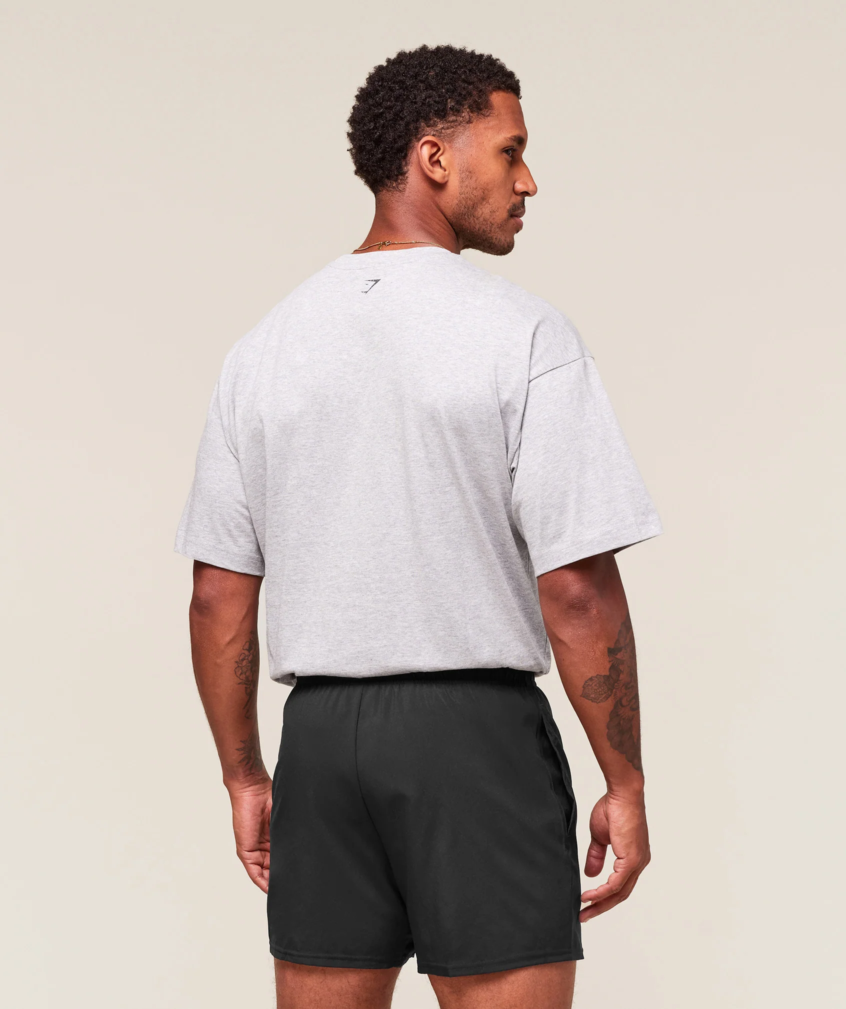 Worn Graphic T-Shirt – Light Grey Core Marl