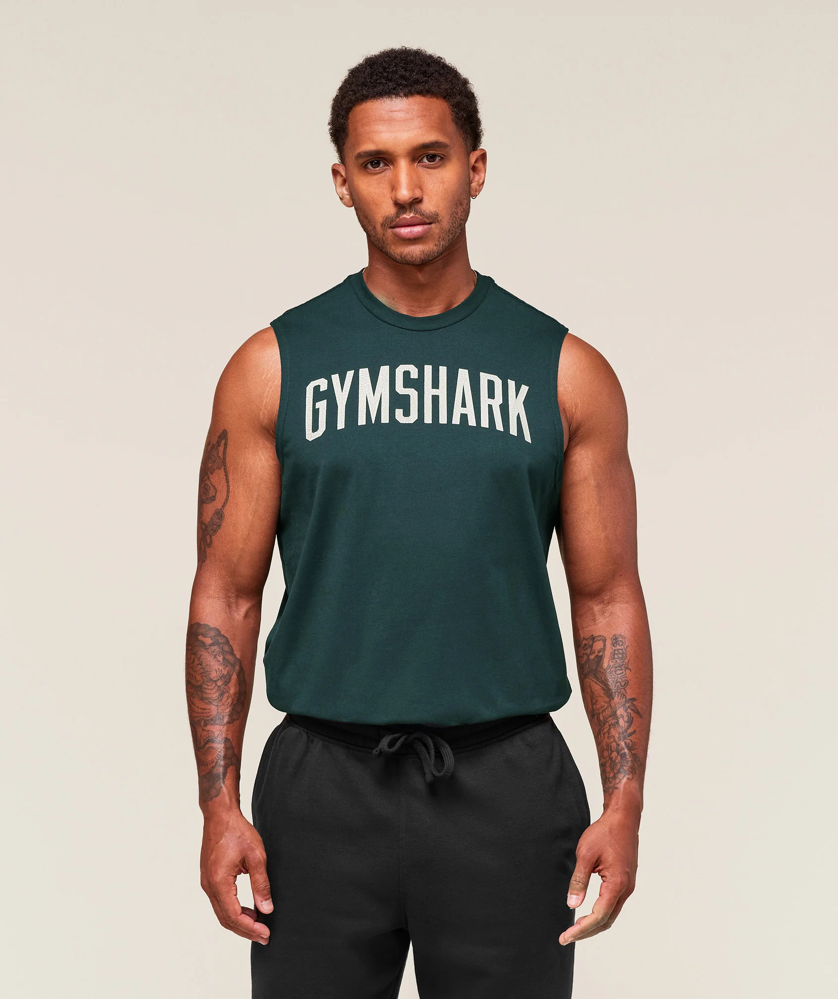 Worn Graphic Tank – Deep Petrol Blue