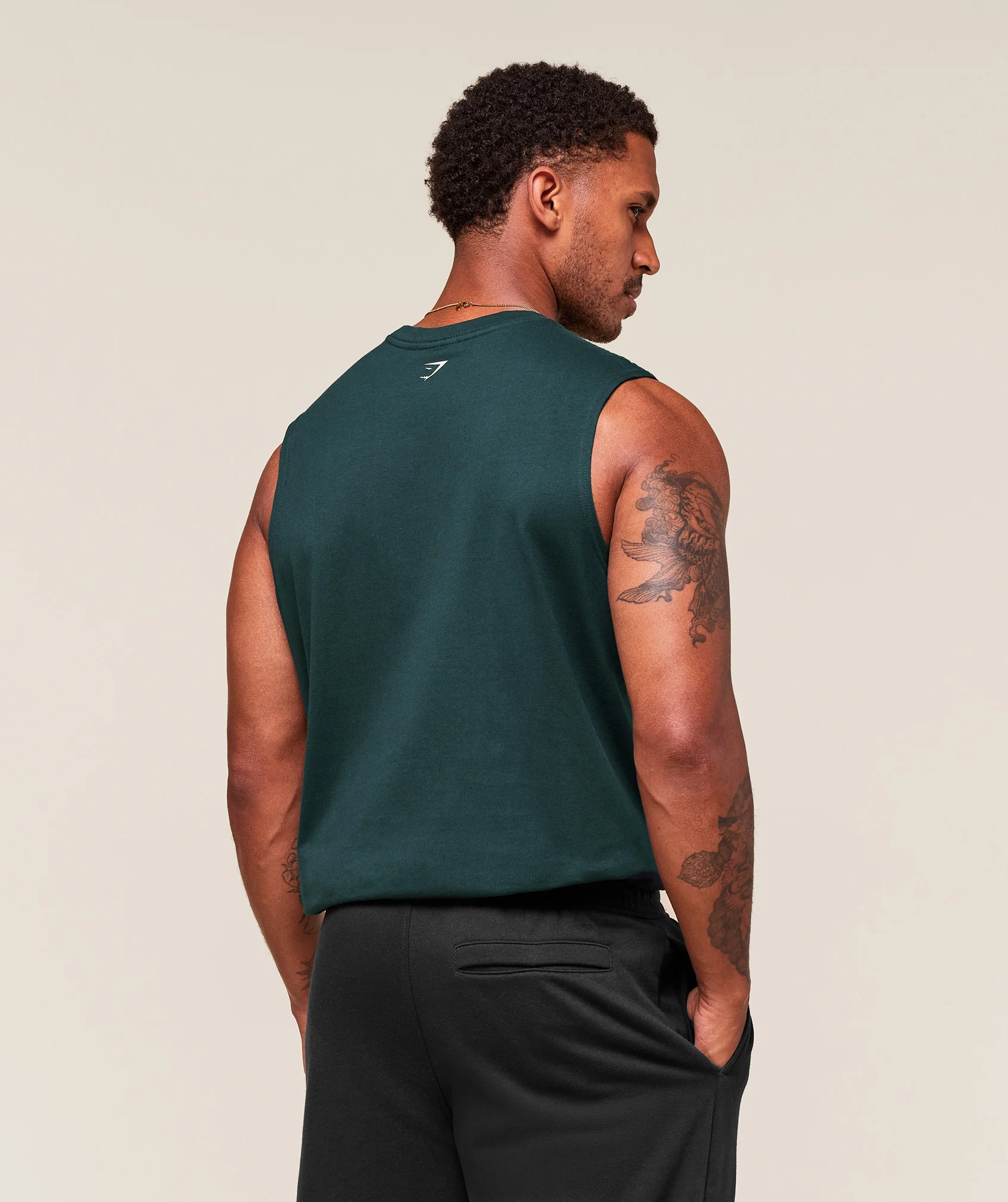 Worn Graphic Tank – Deep Petrol Blue